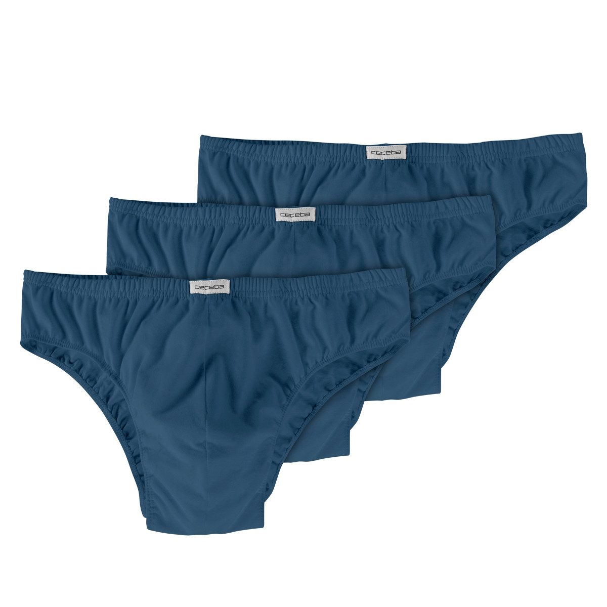 CECEBA Slip Ceceba 3er-Pack Slips blau Übergröße (Packung, 3-St., 3er-Pack)