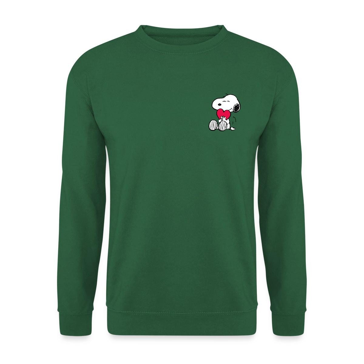 Spreadshirt Sweatshirt Peanuts Snoopy mit Herz Brustmotiv Unisex Pullover (1-tlg)