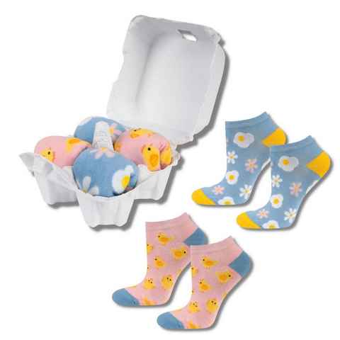 Soxo Socken Ostern Geschenke Für Männer und Frauen (Box, 2-Paar, Set) Damen Socken Bunt 2 Größen