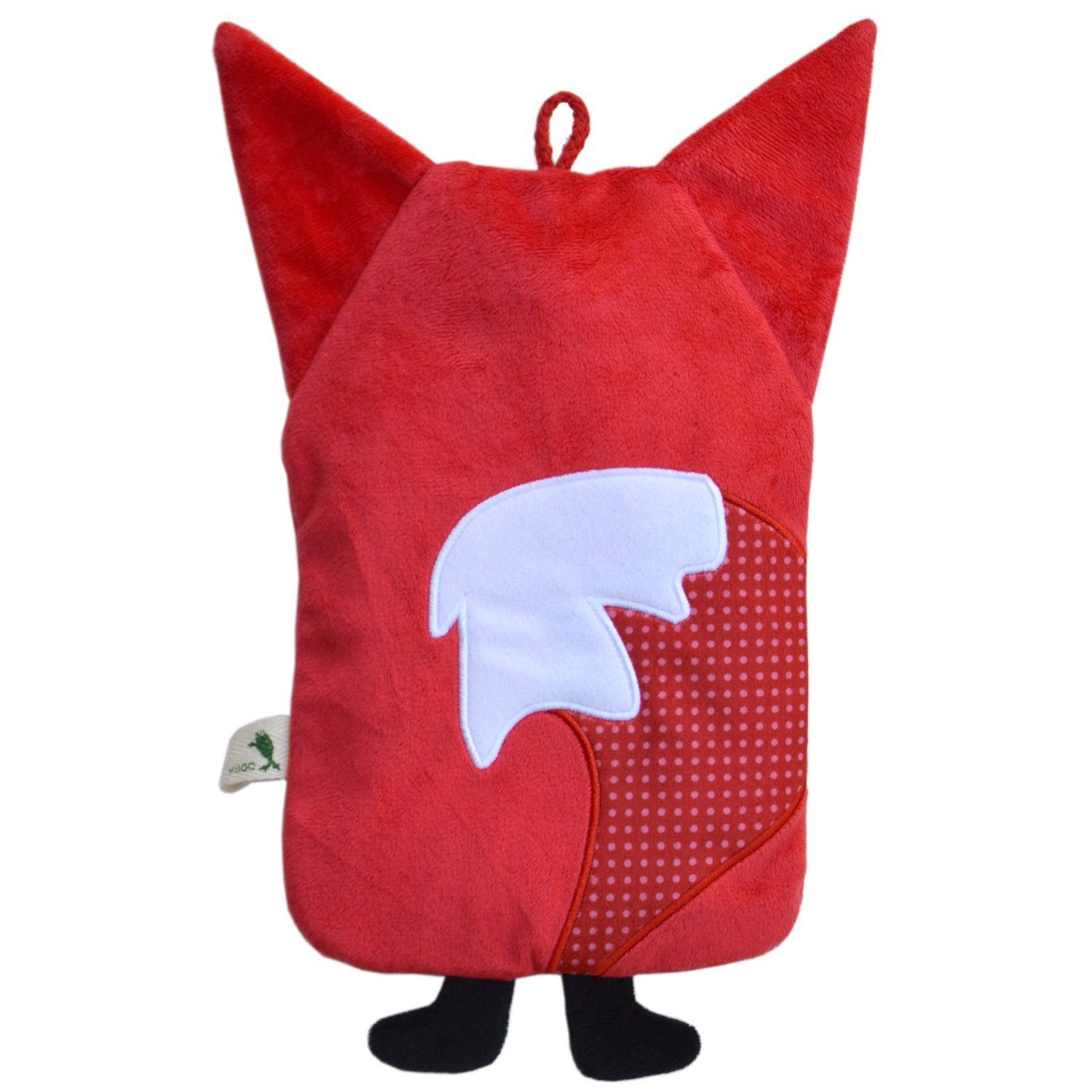 Hugo Frosch Wärmflasche - Kinder Öko-Wärmflasche 0,8 l mit Bezug Fuchs, Made in Germany - rot