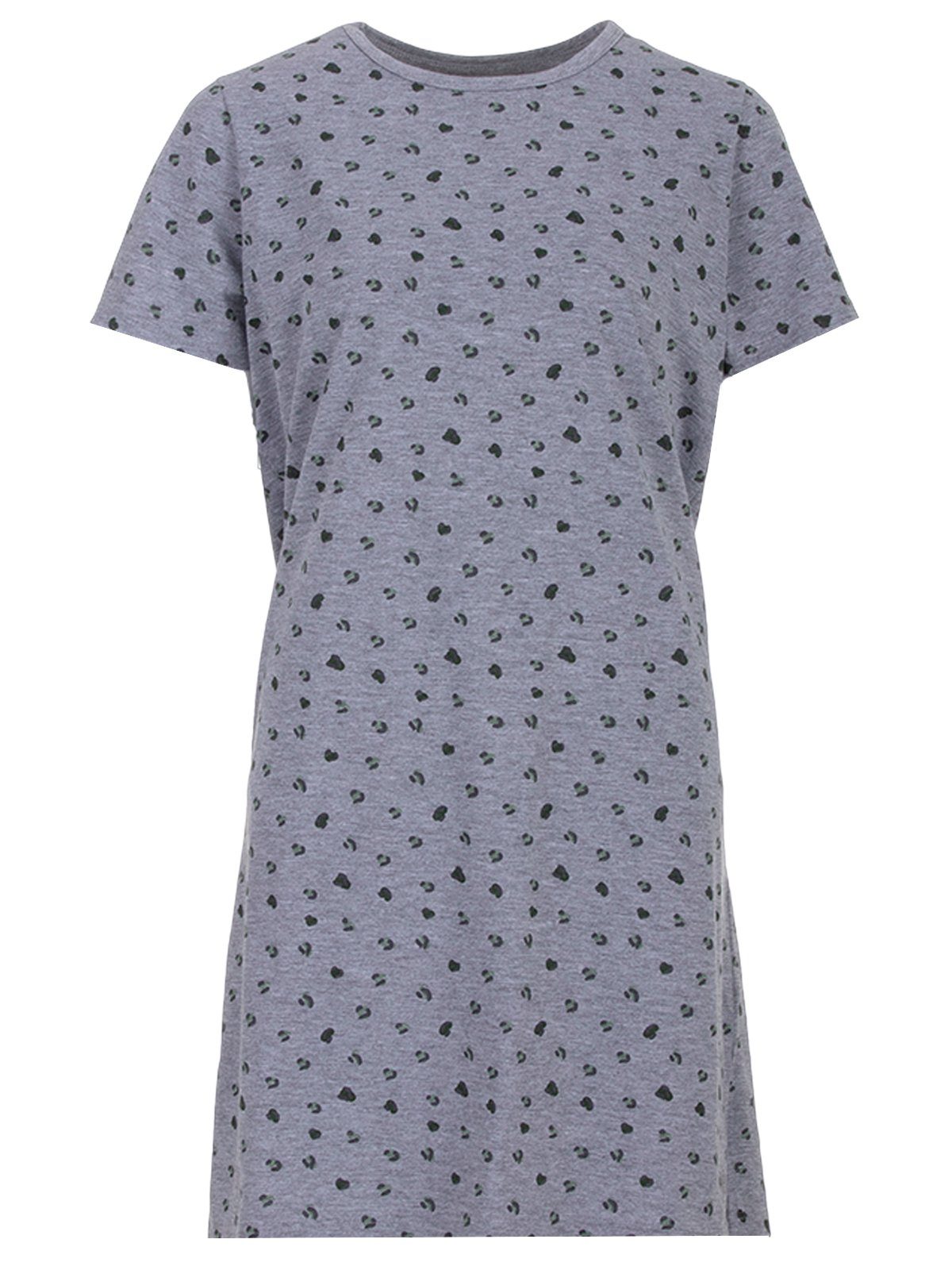 zeitlos Nachthemd Nachthemd Kurzarm - Leo Shirt grau