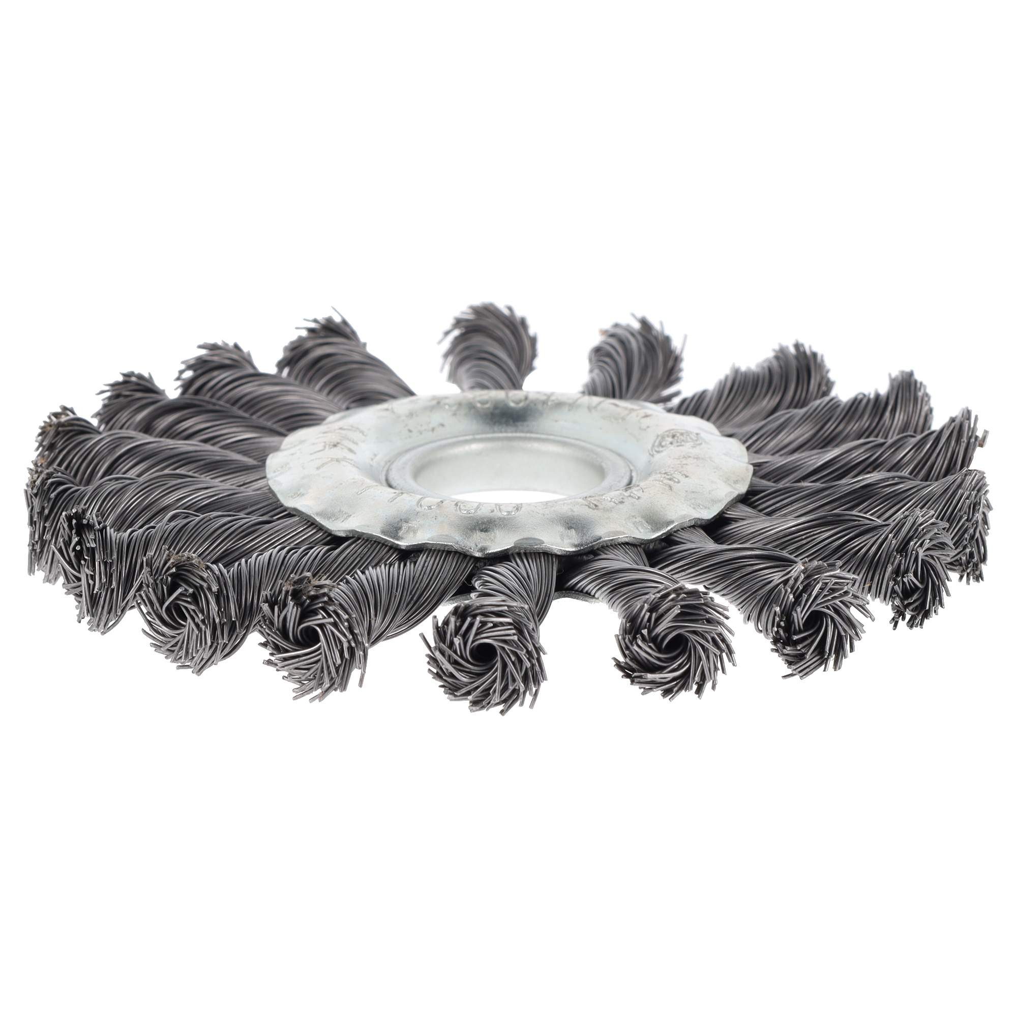 Grizzly Scheibenbürste Drahtbürste für Winkelschleifer, Bürstenaufsatz mit Ø 115 mm, ø 75 mm, 1-St., Gezopfte Scheibenbürste für kraftvolles Bearbeiten von Holz&Metall