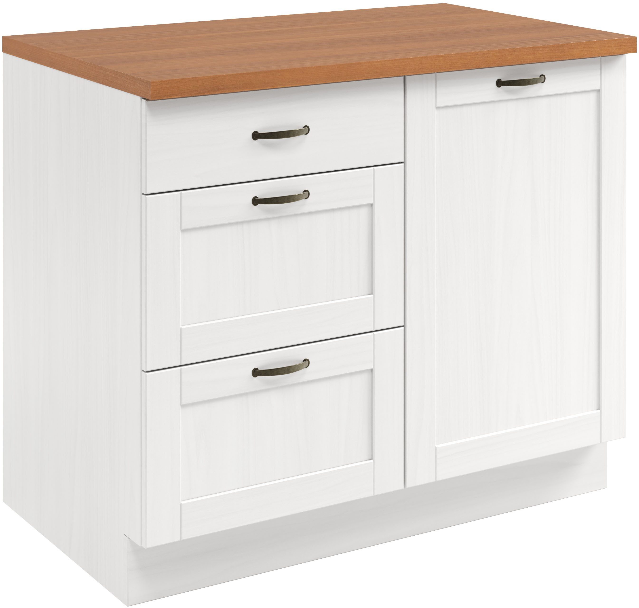 Home affaire Unterschrank Teramo Breite 100 cm, 1 Tür, 3 Schubkästen