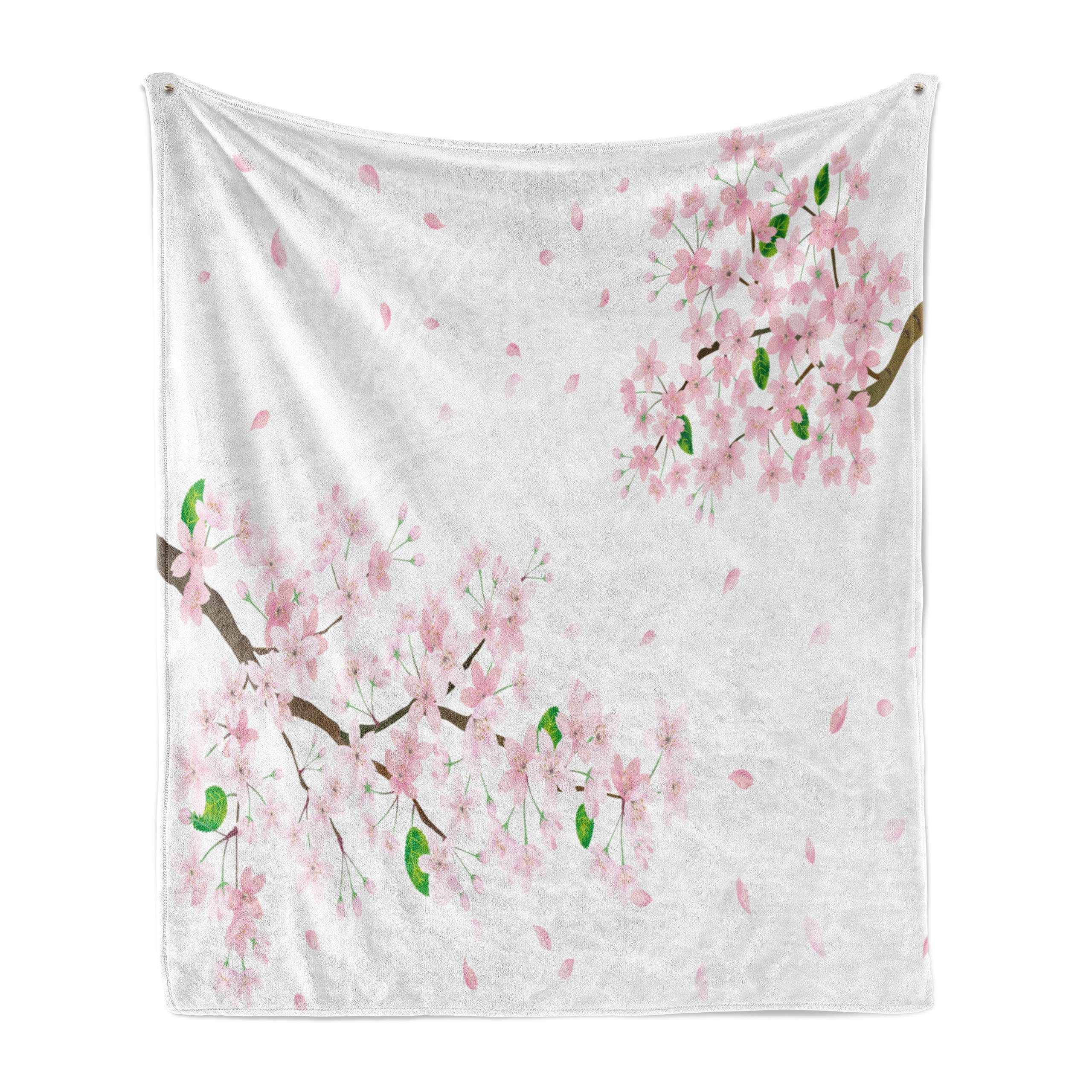 Wohndecke Gemütlicher Plüsch für den Sakura Außenbereich, Blumen-Niederlassungen und Blumen Abakuhaus, Weiche Innen