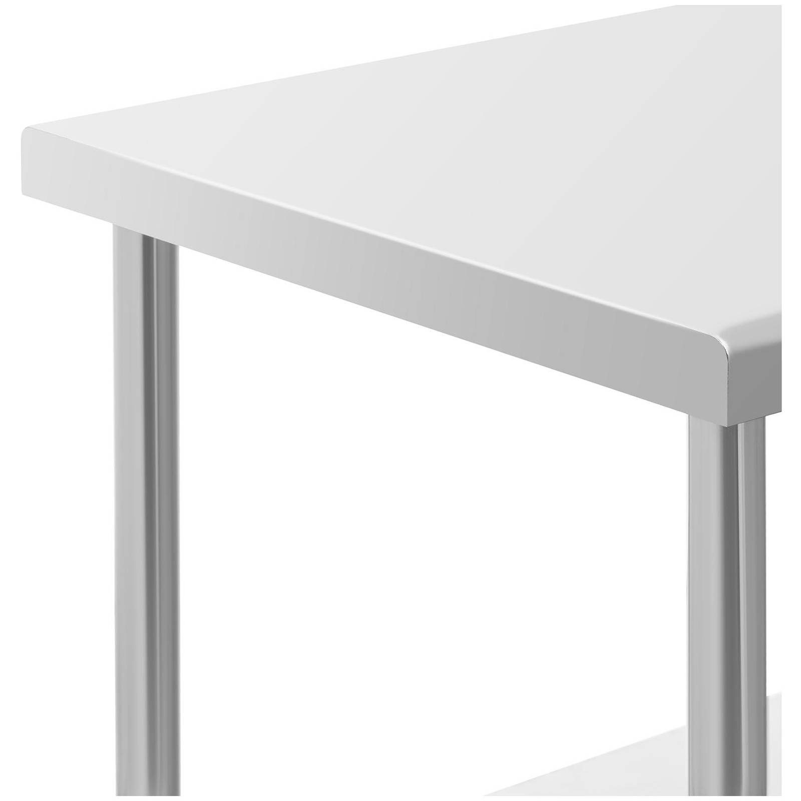 Royal Catering Arbeitstisch 100 x 70 cm Rollbarer Edelstahltisch Gastrotisch Edelstahl 2 Bremsen, verschiedene Größen
