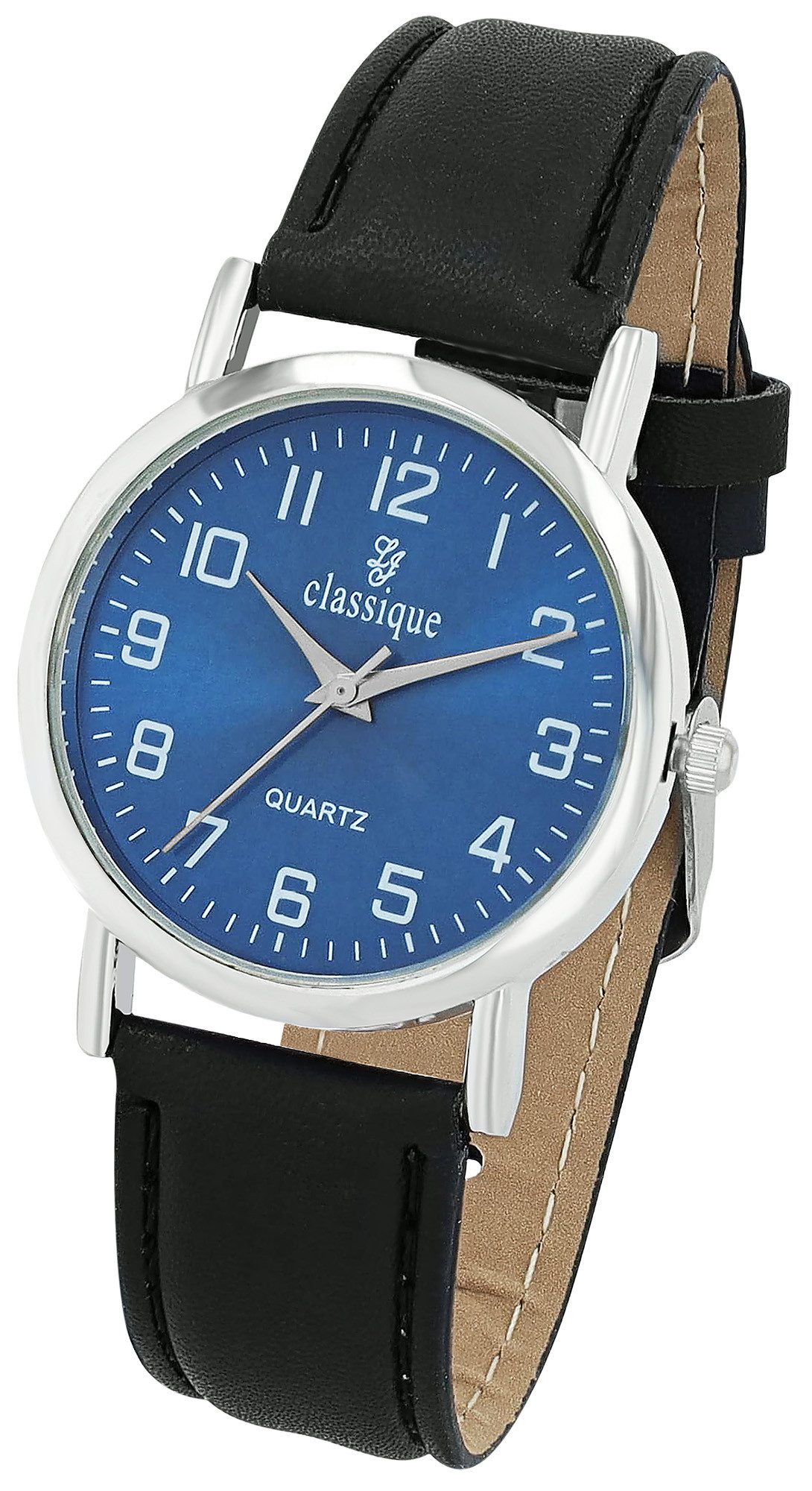 classique Quarzuhr Zaman, Mineralglas, Herrenuhr Lederimitat