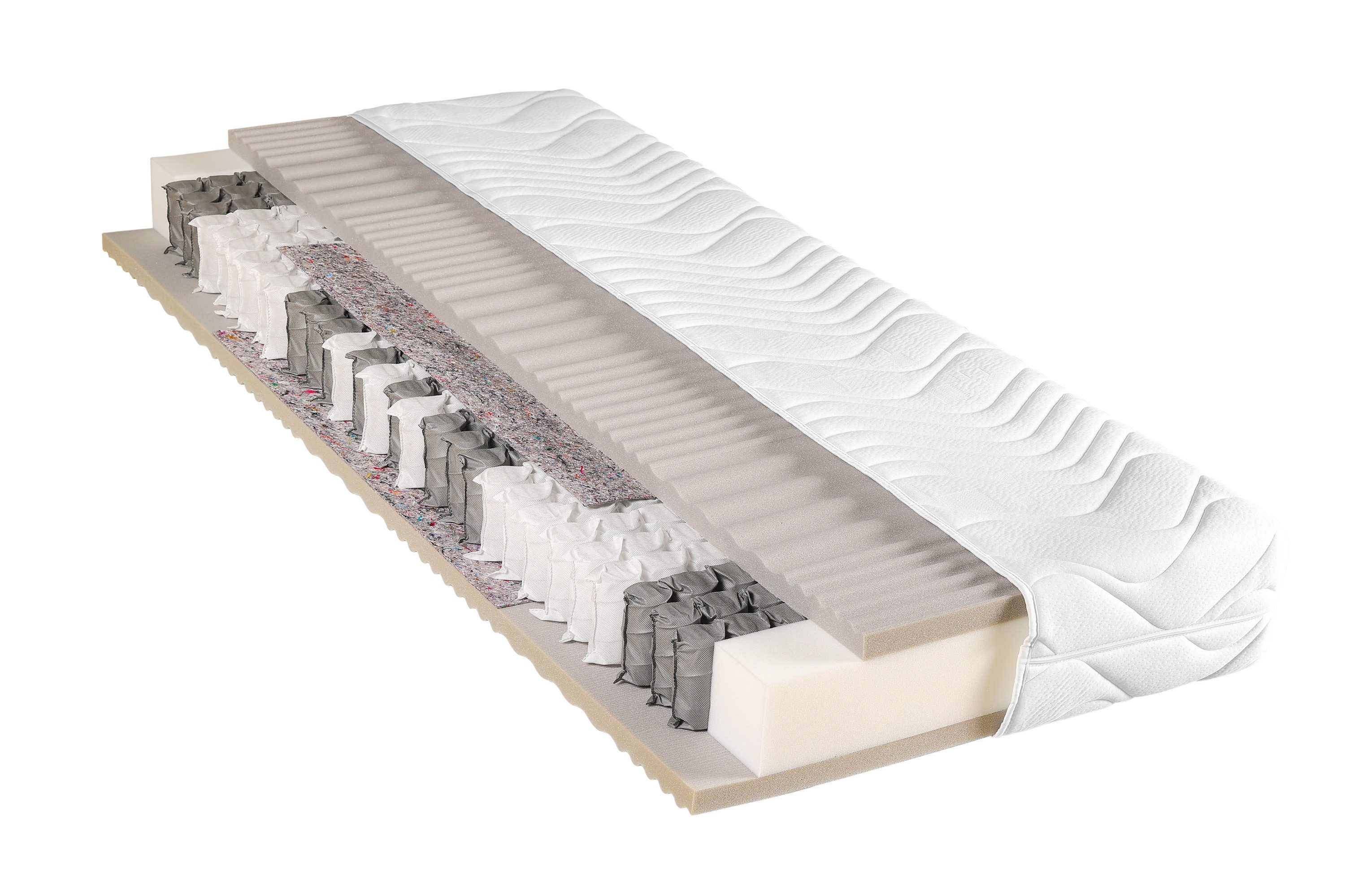 Taschenfederkernmatratze Active Strong TFK ergonomischer Schlaf wie im Luxus-Hotel, Beco, 22 cm hoch, Qualität 100% Made in Germany 80/90/100/140x200 Versand 0,00 EUR