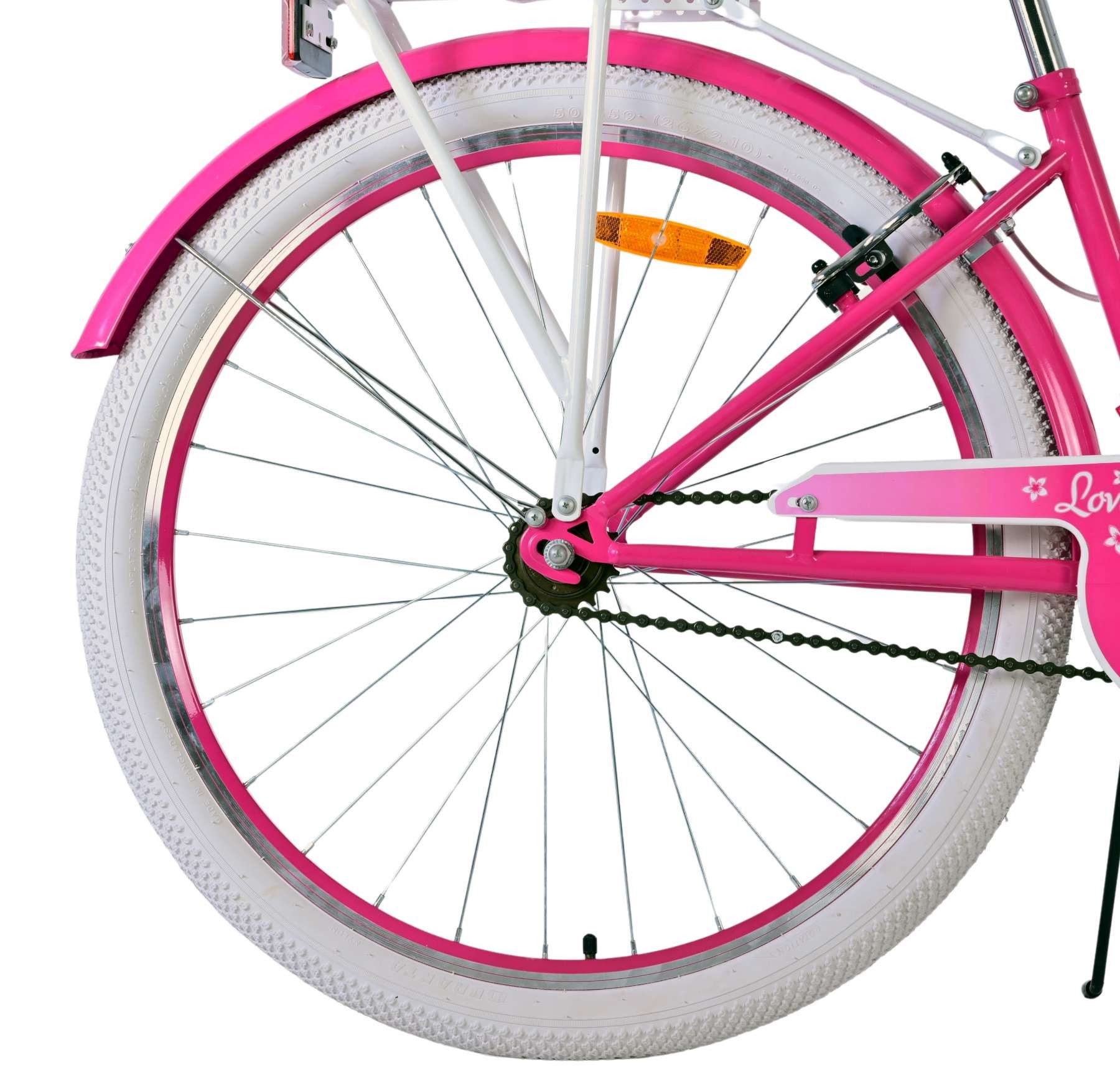 Volare Kinderfahrrad Volare Lovely Kinderfahrrad für Mädchen - 26 Zoll in Rosa, Zwei Handbremsen, höhenverstellbarer Sattel und Lenker