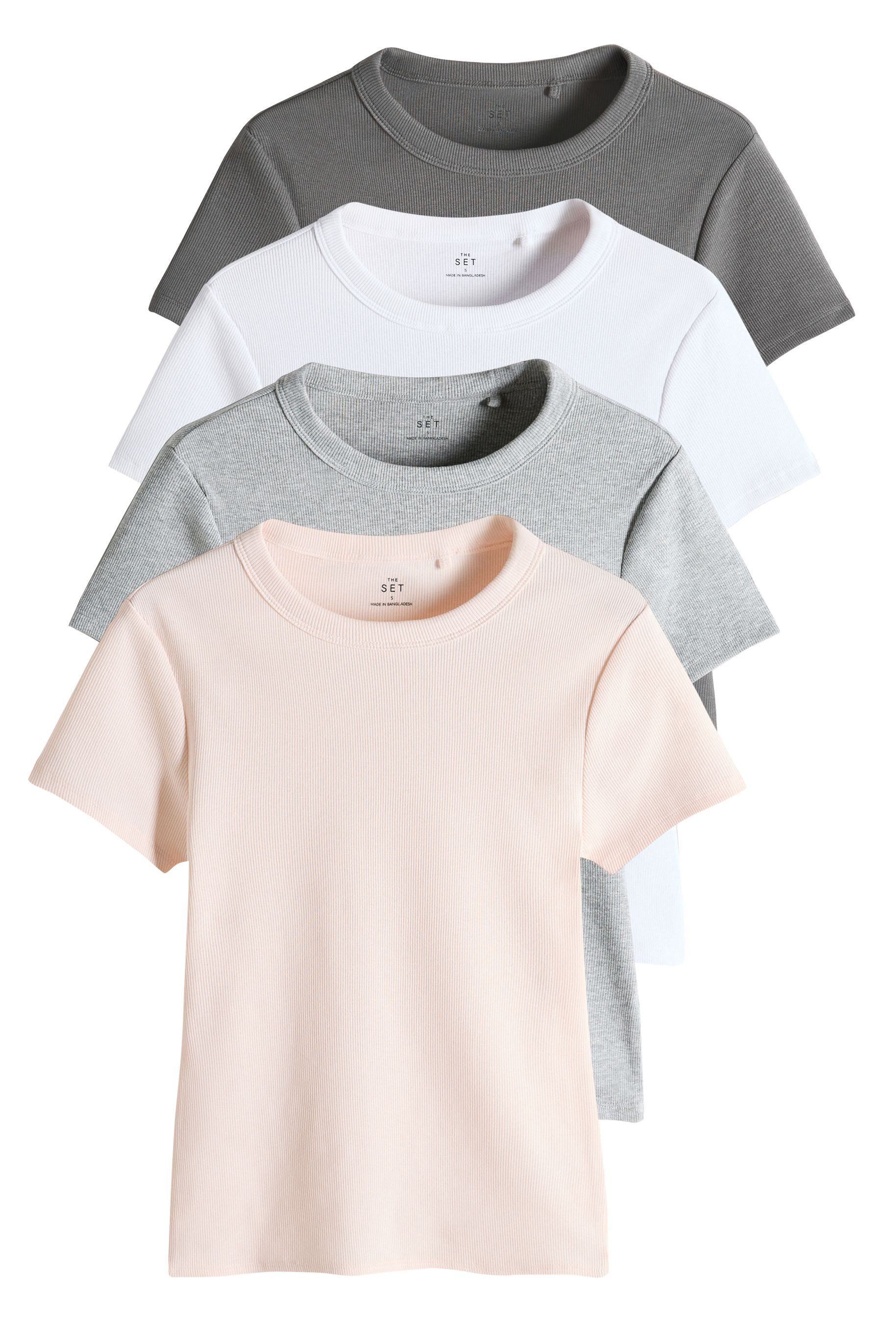 The Set T-Shirt The Set gerippte günstig online kaufen