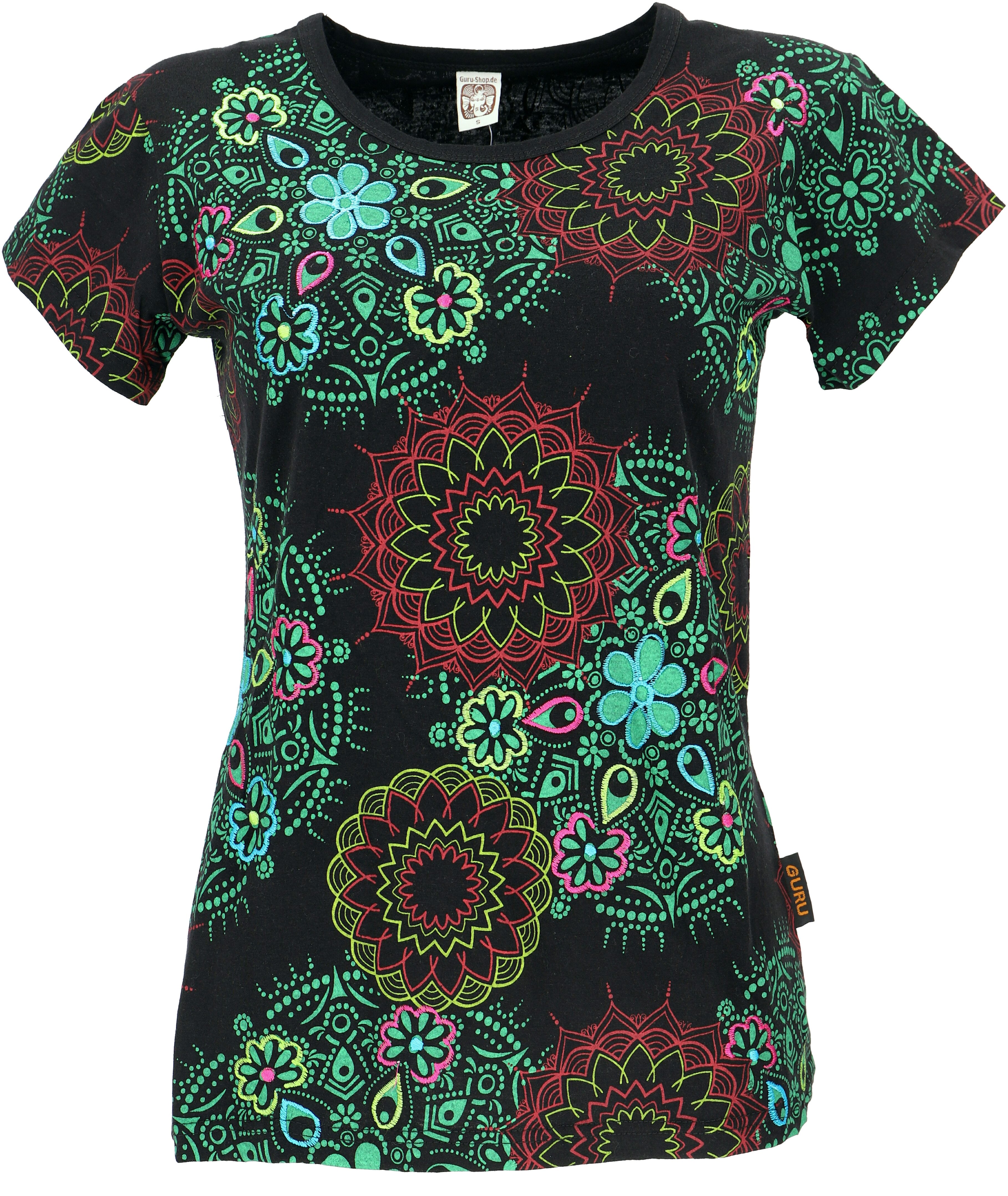 Guru-Shop T-Shirt Boho T-Shirt mit Mandaladruck, bedrucktes.. Festival, Eth günstig online kaufen