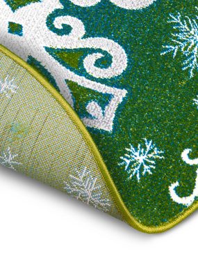 Teppich »Christmas Snowflake«, HANSE Home, rund, Höhe 9 mm, Weicher Flor, Farbenfrohes Design, Kinderzimmer, Spielunterlage, Festlich, strapazierfähig, pflegeleicht