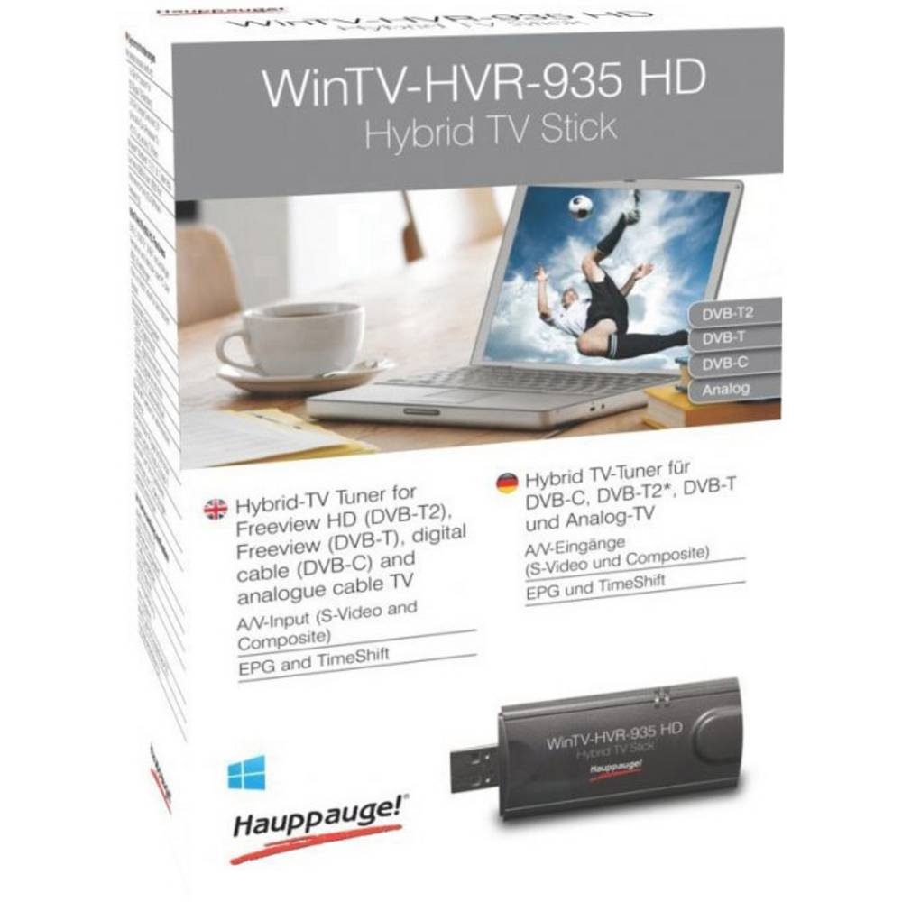 HAUPPAUGE Streaming-Stick TV-Stick 01588, Aufnahmefunktion, mit DVB-T Antenne, mit Fernbedienung