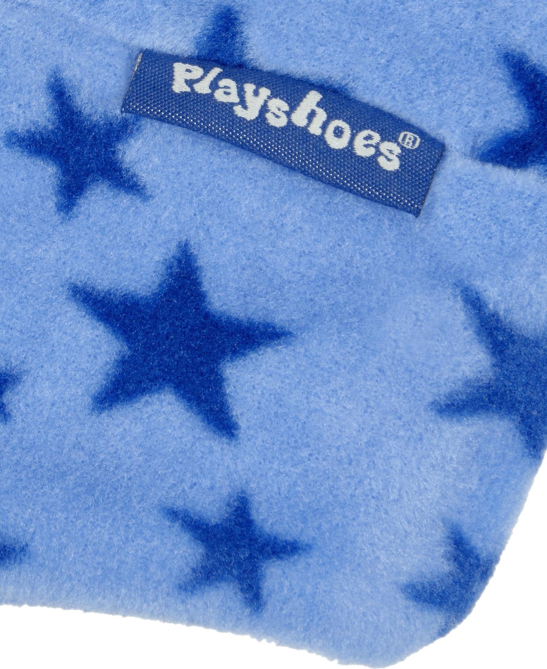 Sterne Playshoes Fleece-Zipfelmütze Blau Schlupfmütze
