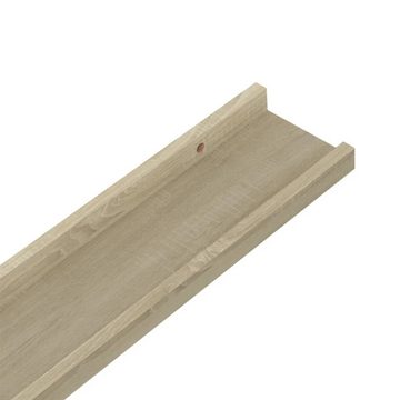 möbelando Wandboard 3009966, 2er-Set, 2er-Set aus MDF in Sonoma-Eiche. Abmessungen (LxBxH) 9x80x3 cm