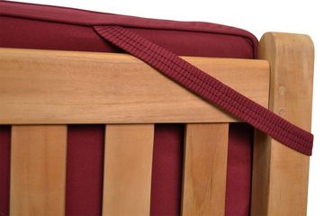 Kai Wiechmann Bankauflage Sitzauflage 110-150 x 91 cm mit Rückenteil als Polster für Gartenbänke, Bankkissen aus 100% Polyester mit Reißverschlüssen