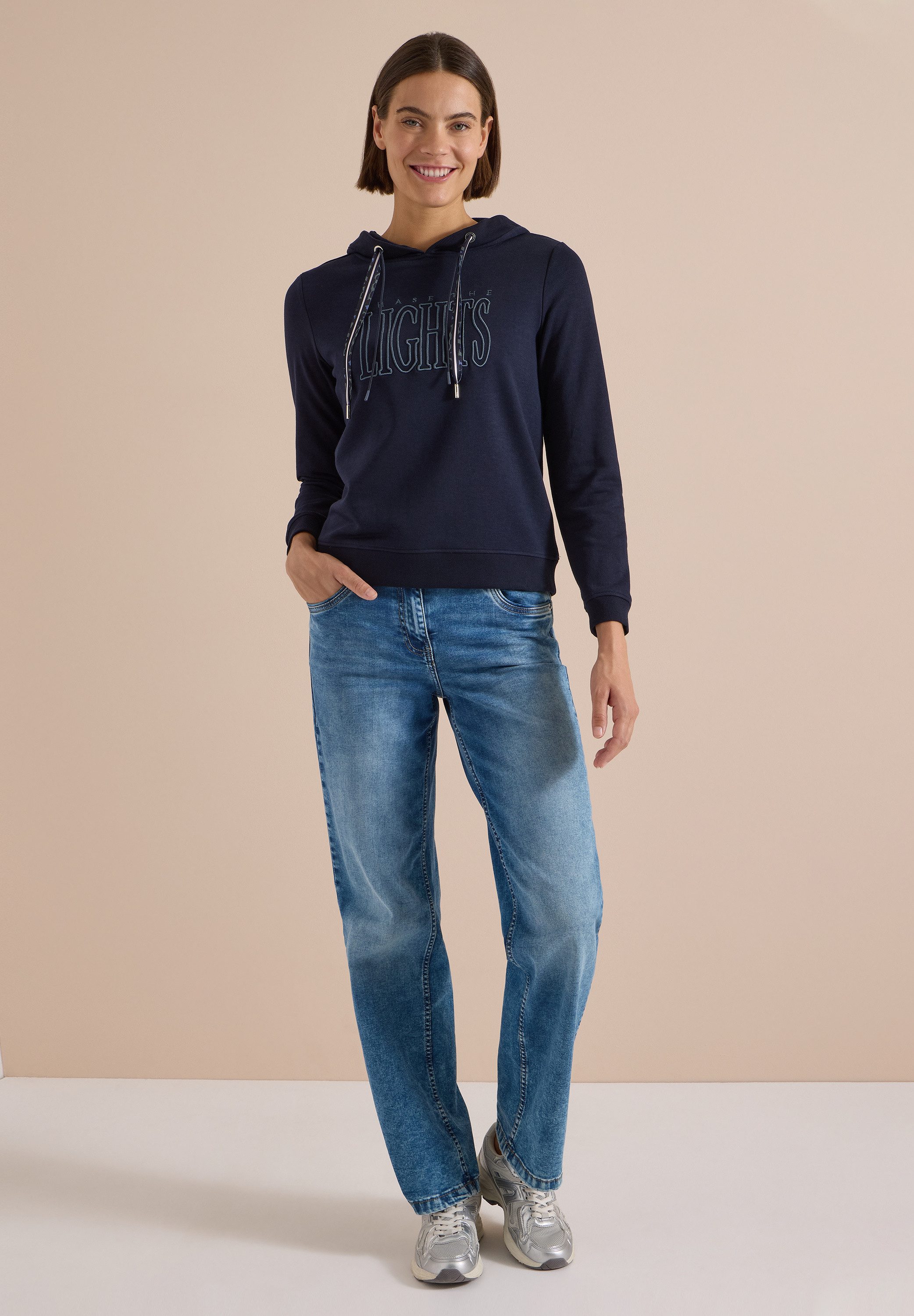 CECIL Sweatshirt mit Rippstrick