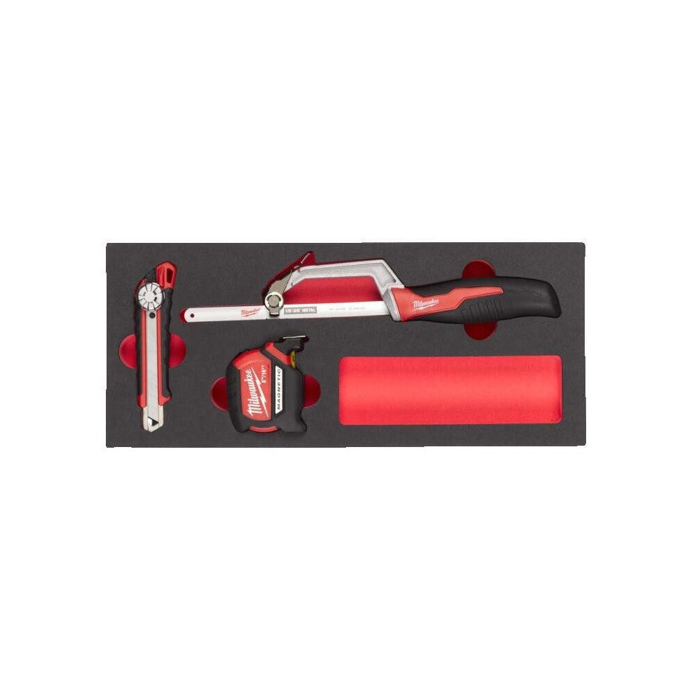 Milwaukee Schneidmesser Milwaukee Werkzeugset Schneiden und Messen mit Magnetband, Messer und