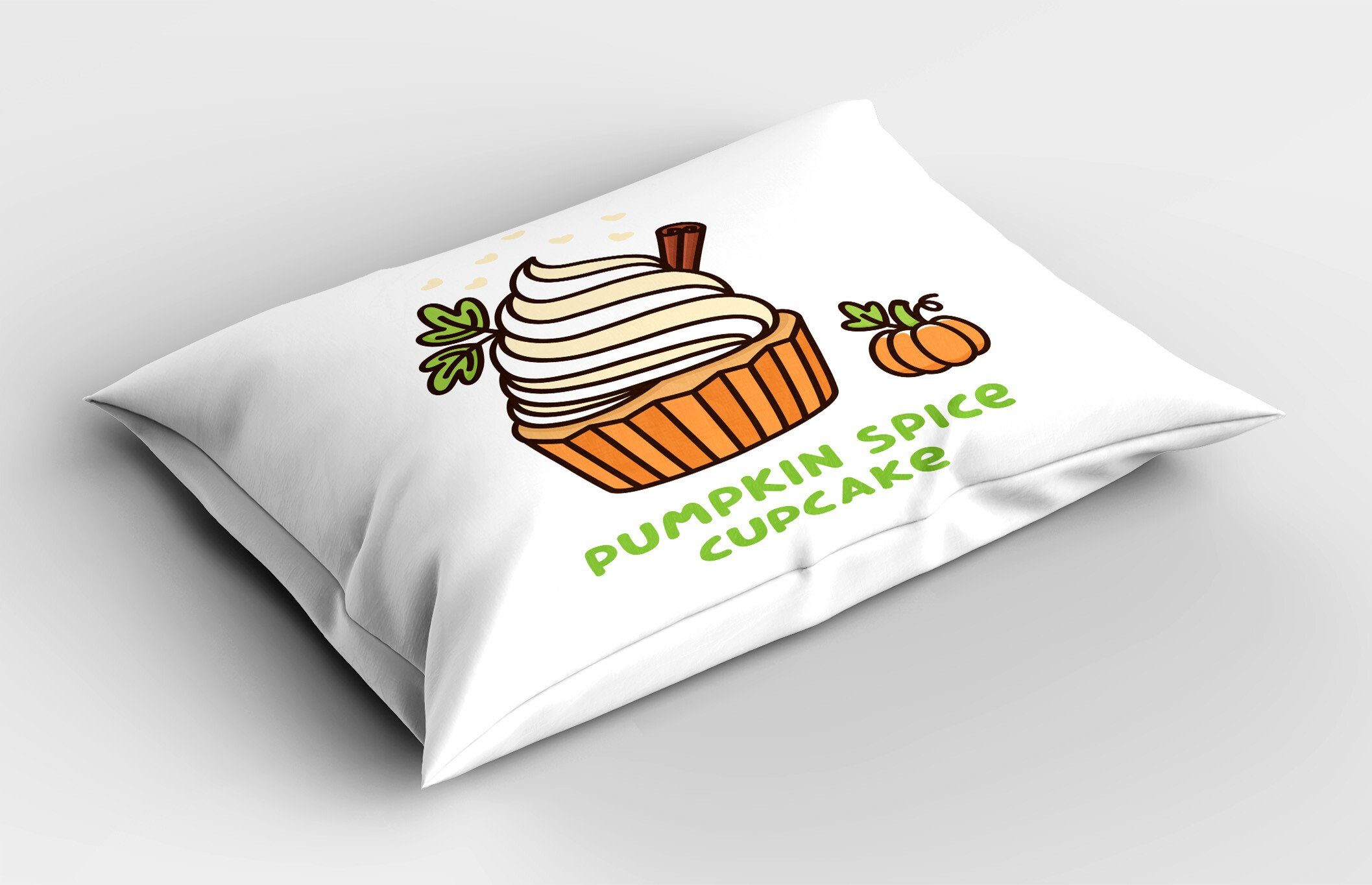 Kissenbezüge Dekorativer Standard Herbst-Cupcake Kürbis Stück), (1 geschmack Gedruckter Kopfkissenbezug, Size Abakuhaus