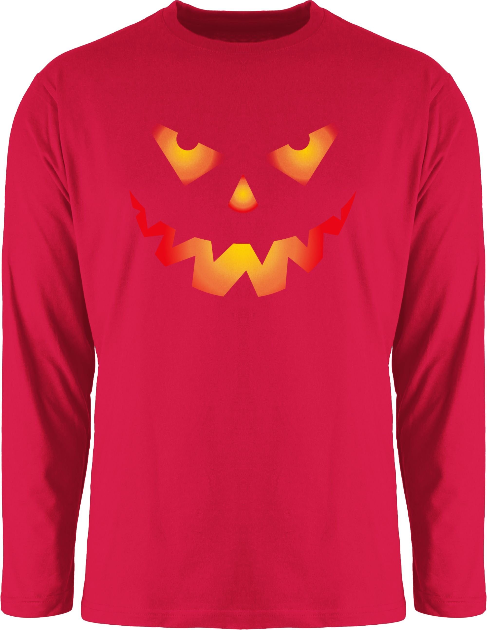 Shirtracer Rundhalsshirt Halloween Kürbis Gesicht Gruseliger günstig online kaufen