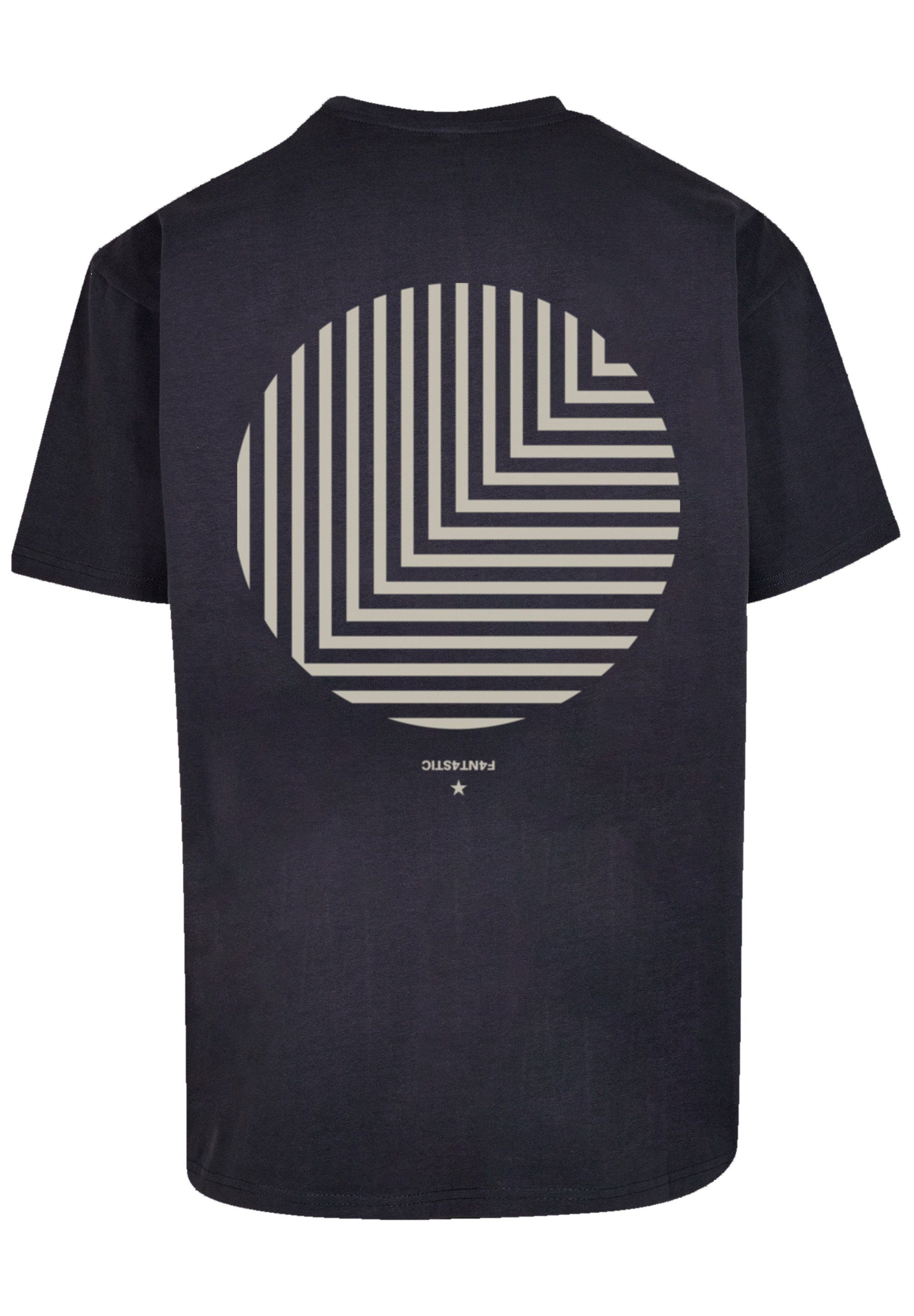 Grau Geometrics F4NT4STIC navy T-Shirt Print