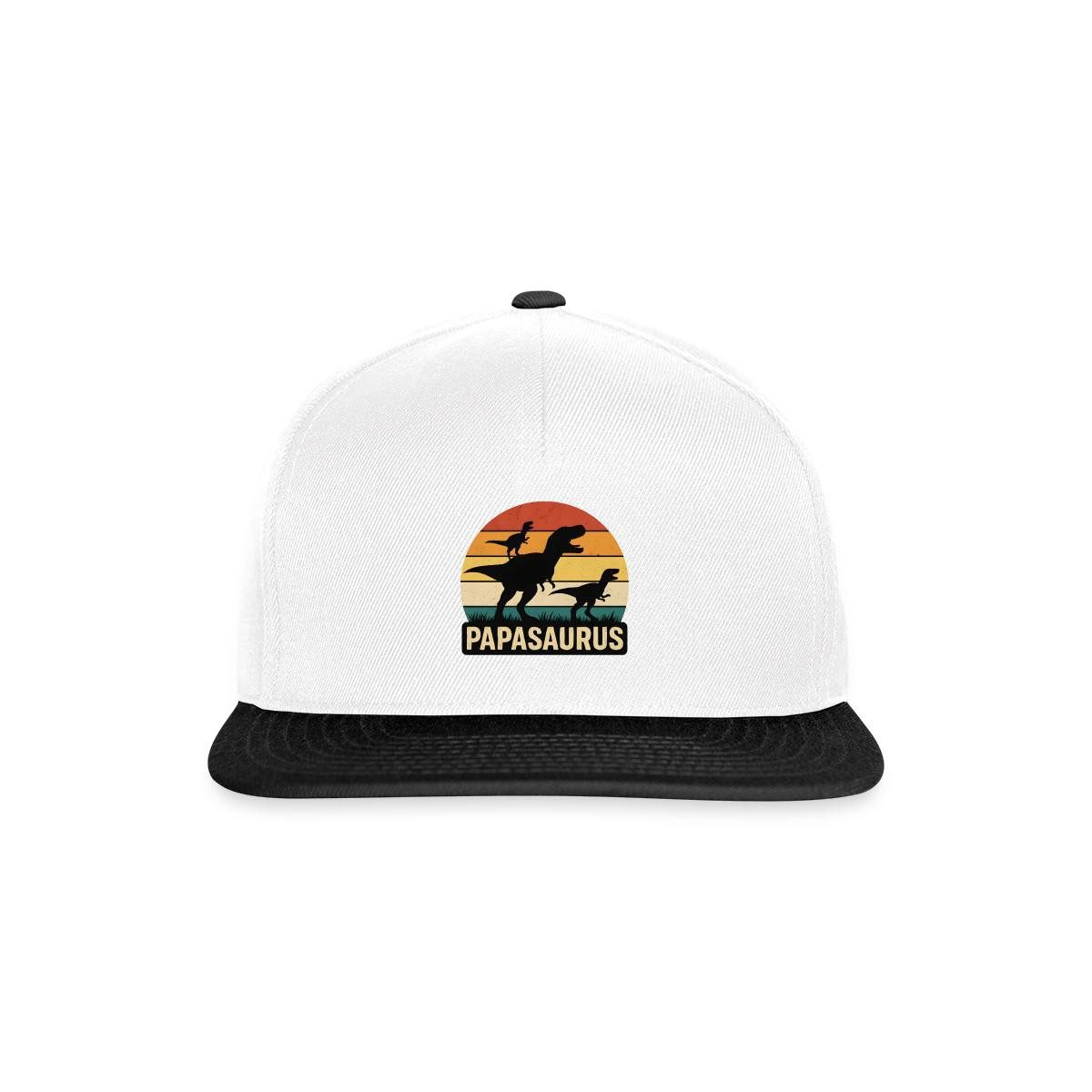 Spreadshirt Snapback Cap Papasaurus Dino Papa Snapback Cap (1-St)