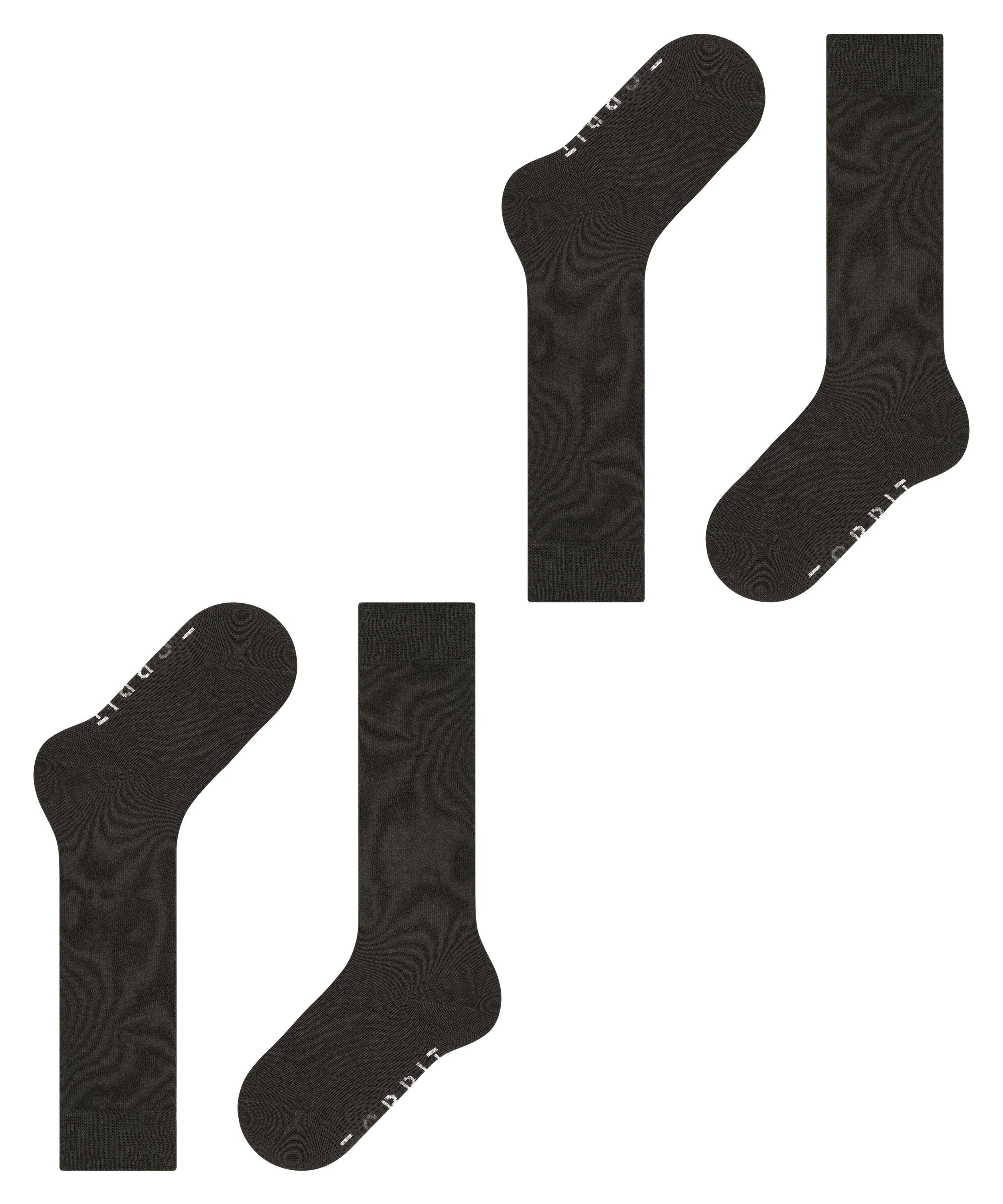 (3000) black (2-Paar) Esprit Foot Logo 2-Pack Kniestrümpfe