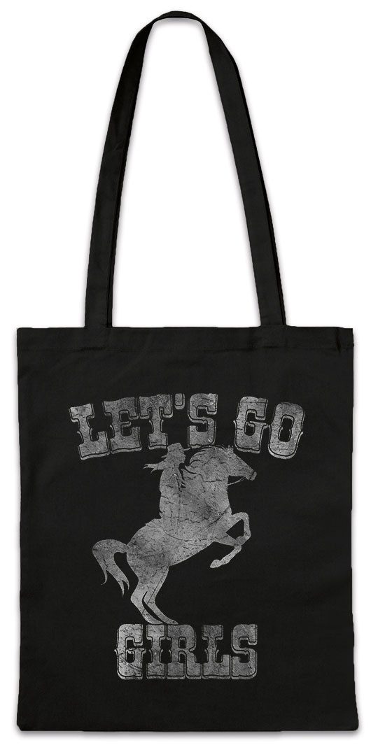 Beuteltasche Let's Go Girls Cowgirl Stofftasche Country Horse Western Pferd Hut