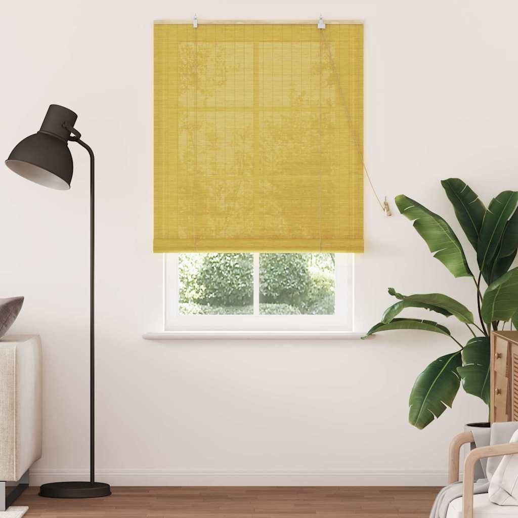 Rollo Rollo Gelb 100 x 220 cm Bambus, vidaXL