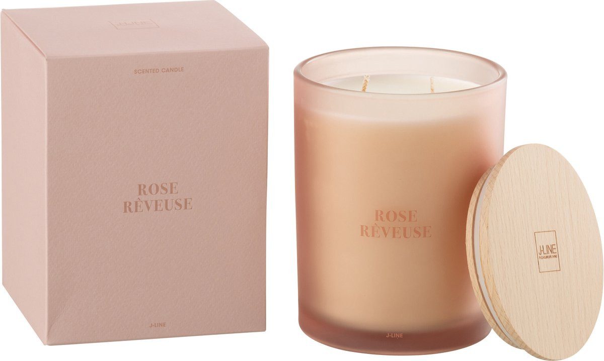 J-line Duftkerze Accords Essentiels - Rose Rêveuse - rosa - 52U (1-tlg)