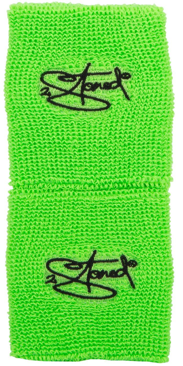 2Stoned Tennisarmband Set (8 cm dehnbar Sschweißbänder Stick Sportarmbänder (1 M cm), Paar, mit Neongrün 8 Handgelenkschweißbänder