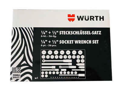 Würth Umluftmodul Würth 1/4 + 1/2 Steckschlüssel Меню 56 Teile im Koffer