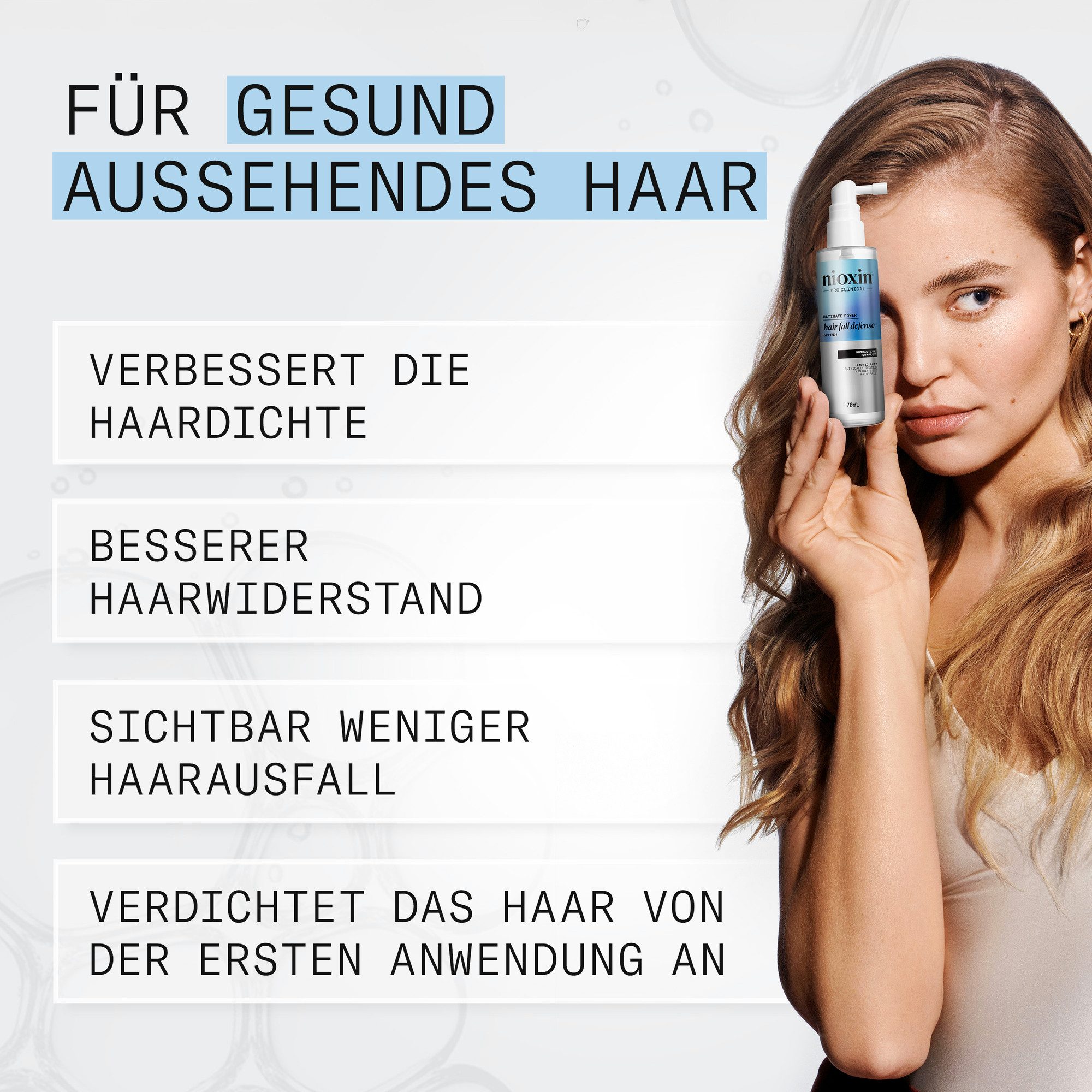 Nioxin Kopfhaut-Pflegeserum Hair Fall Defense Serum, Effektiv gegen Haarausfall, Wirkung klinisch nachgewiesen