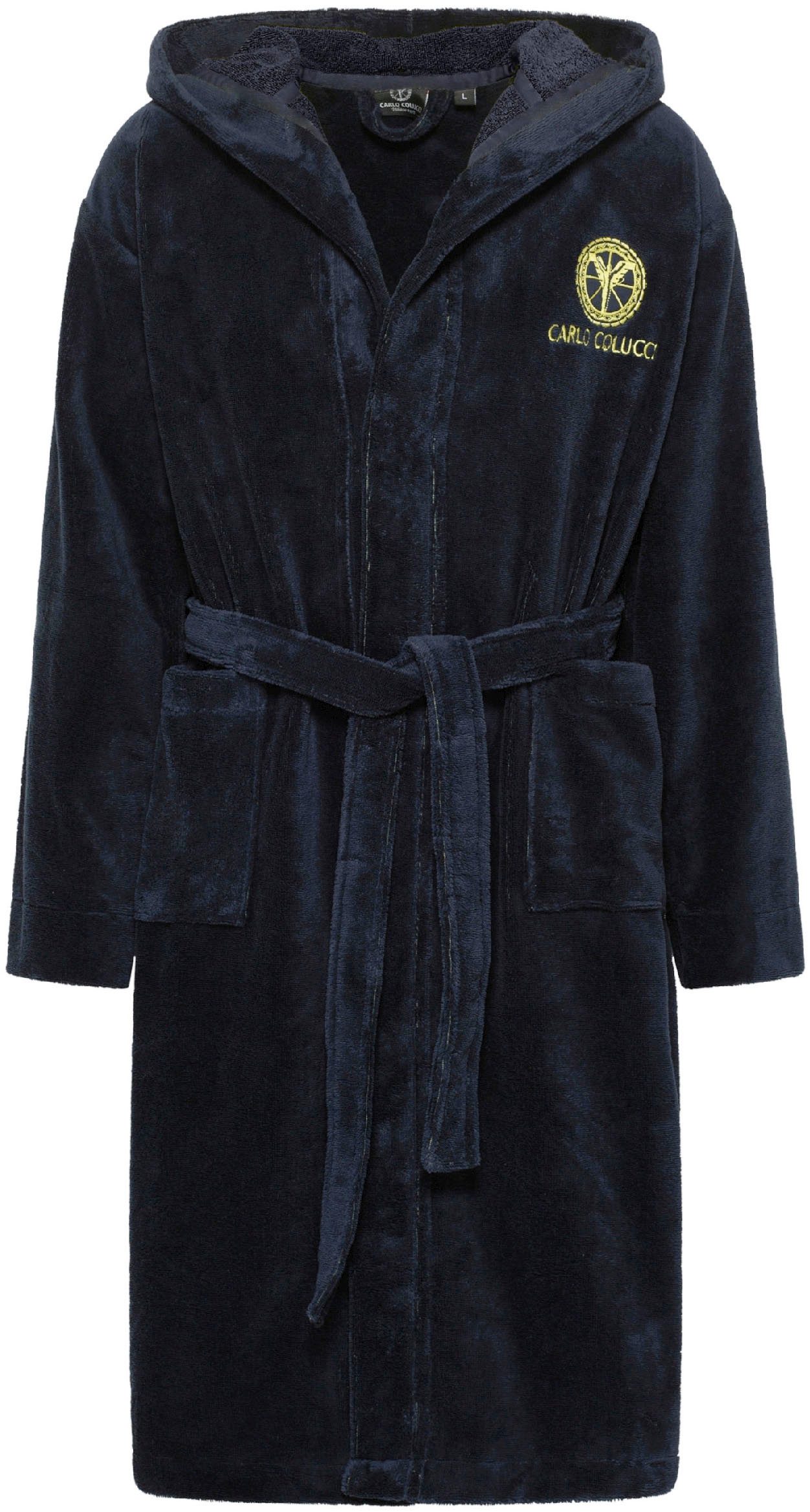 CARLO COLUCCI Bademantel Kapuzen-Bademantel für Herren aus weicher Baumwoll günstig online kaufen