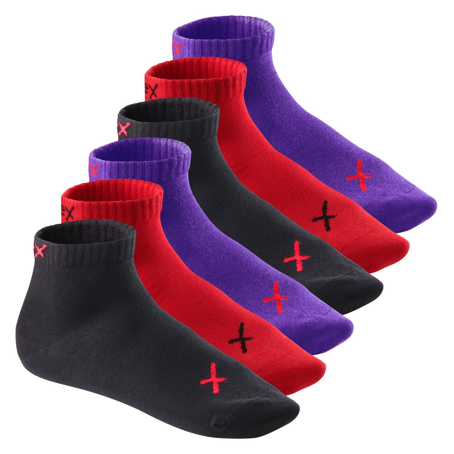 für Herren Iridium Kurzsocken (6 Damen Paar) Socken Kurzschaft Lifestyle CFLEX Sneaker & Flame