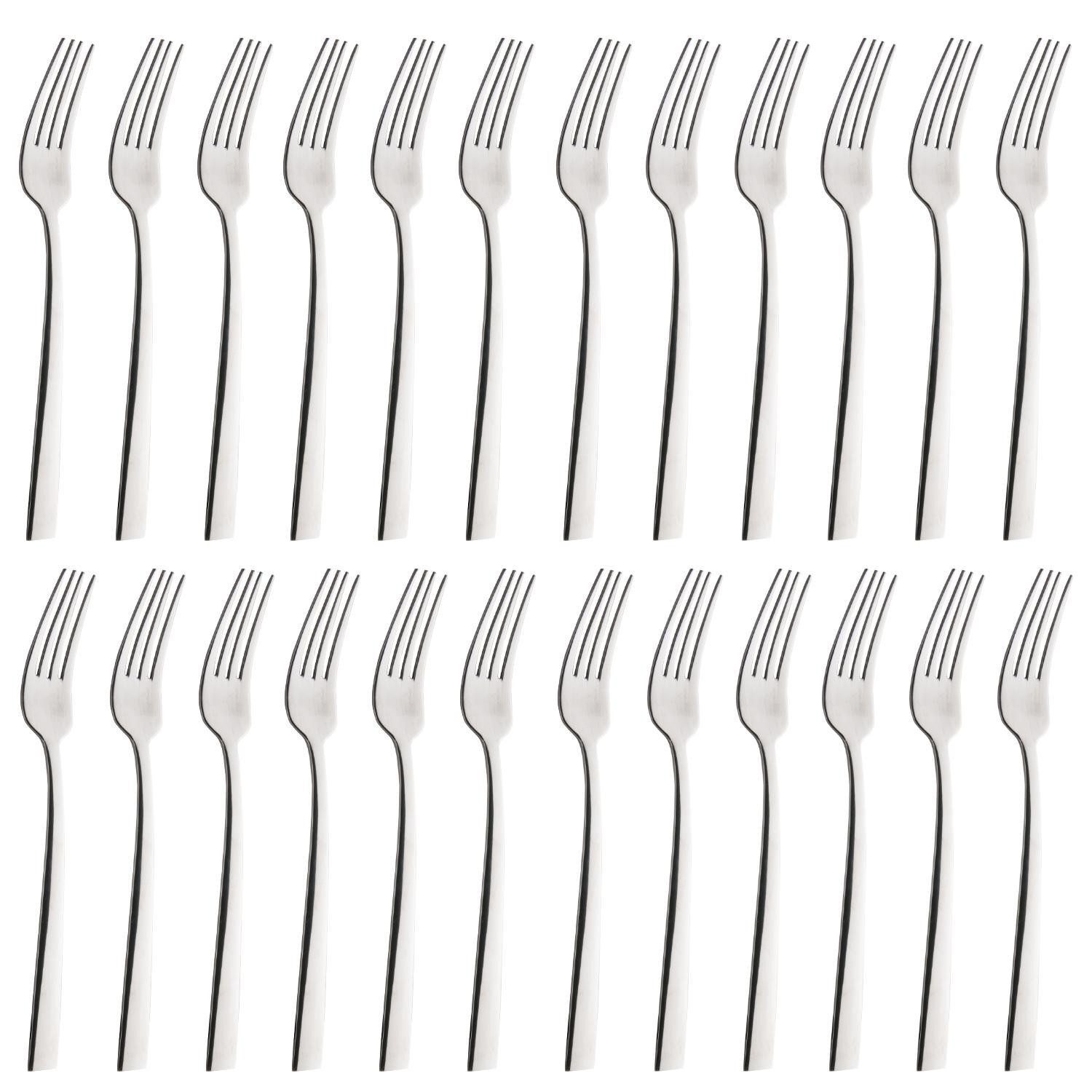 Justinus Tafelgabel FUSION, Länge 20,5 cm, Edelstahl 18/10, 24er Set (24 Stück), Poliert, Rostfrei