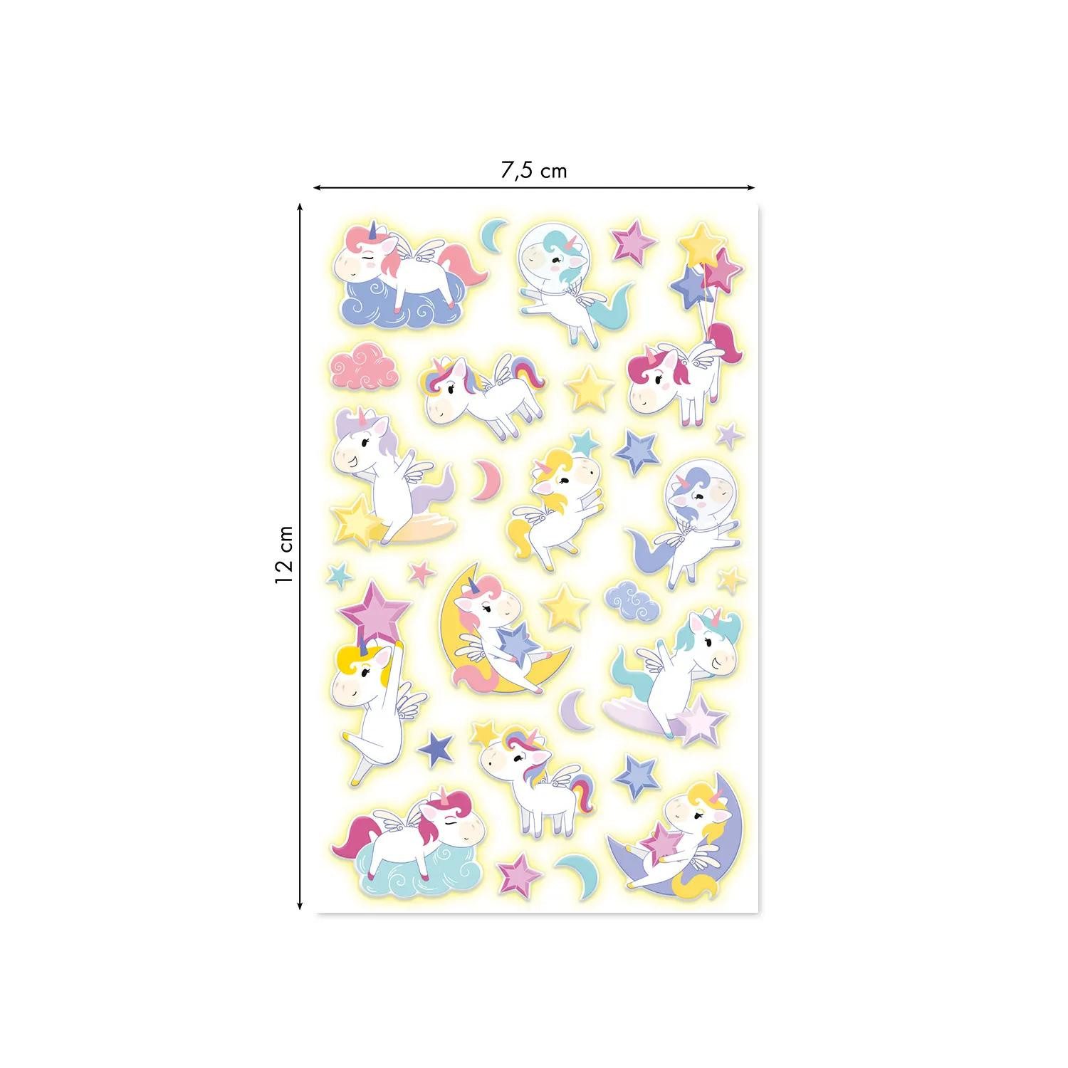 maildor Sticker 10x Stickerbogen 7,5x12cm, Einhörner Mehrfarbig CY164C, My Mandarine