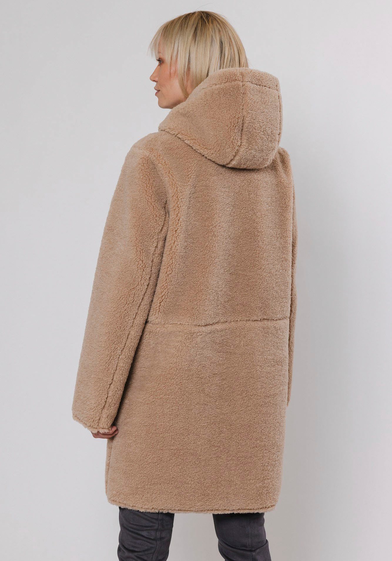 Rino & Pelle Kurzmantel ALINA mit Kunstleder-Details günstig online kaufen