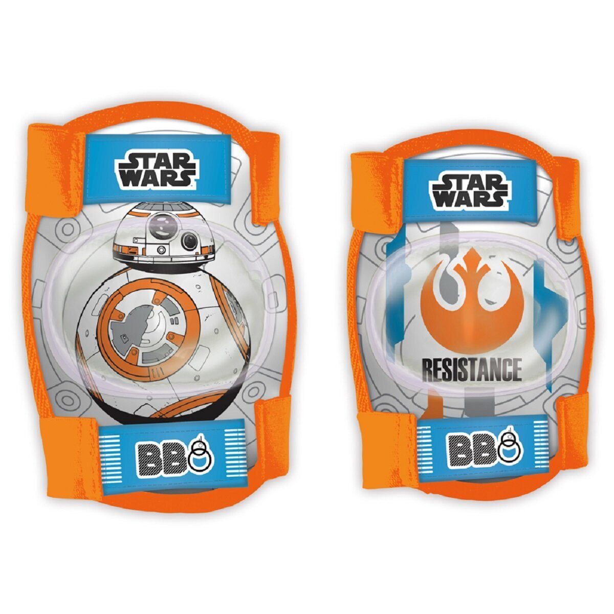 Star Wars Kinder-Schutzausrüstung 4-tlg Star Wars BB-8 Kinder-Schützer – Knie & Ellbogen Set