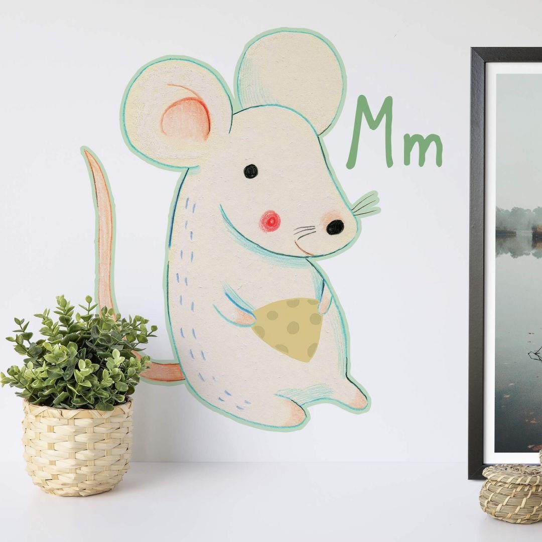Wall-Art Wandtattoo Maus Mouse Buchstabe (1 St) M