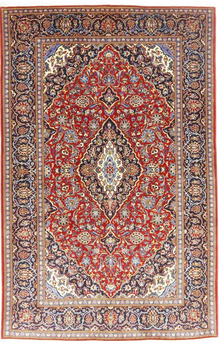 Orientteppich Keshan 145x221 Handgeknüpfter Orientteppich / Perserteppich, Nain Trading, rechteckig, Höhe: 12 mm