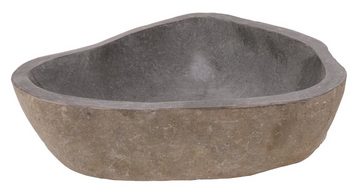 aquaSu Aufsatzwaschbecken Natur (Aufsatz-Waschtisch, 1-St., Aufsatzwaschtisch), 30 cm, Naturstein, Riverstone, Unikat, 575027