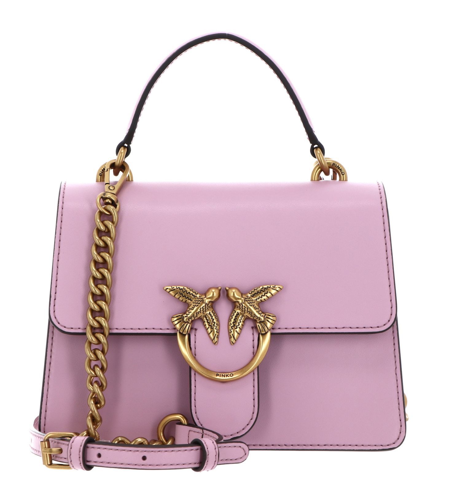 PINKO Top Handle Mini Light, aus echtem Rindsleder