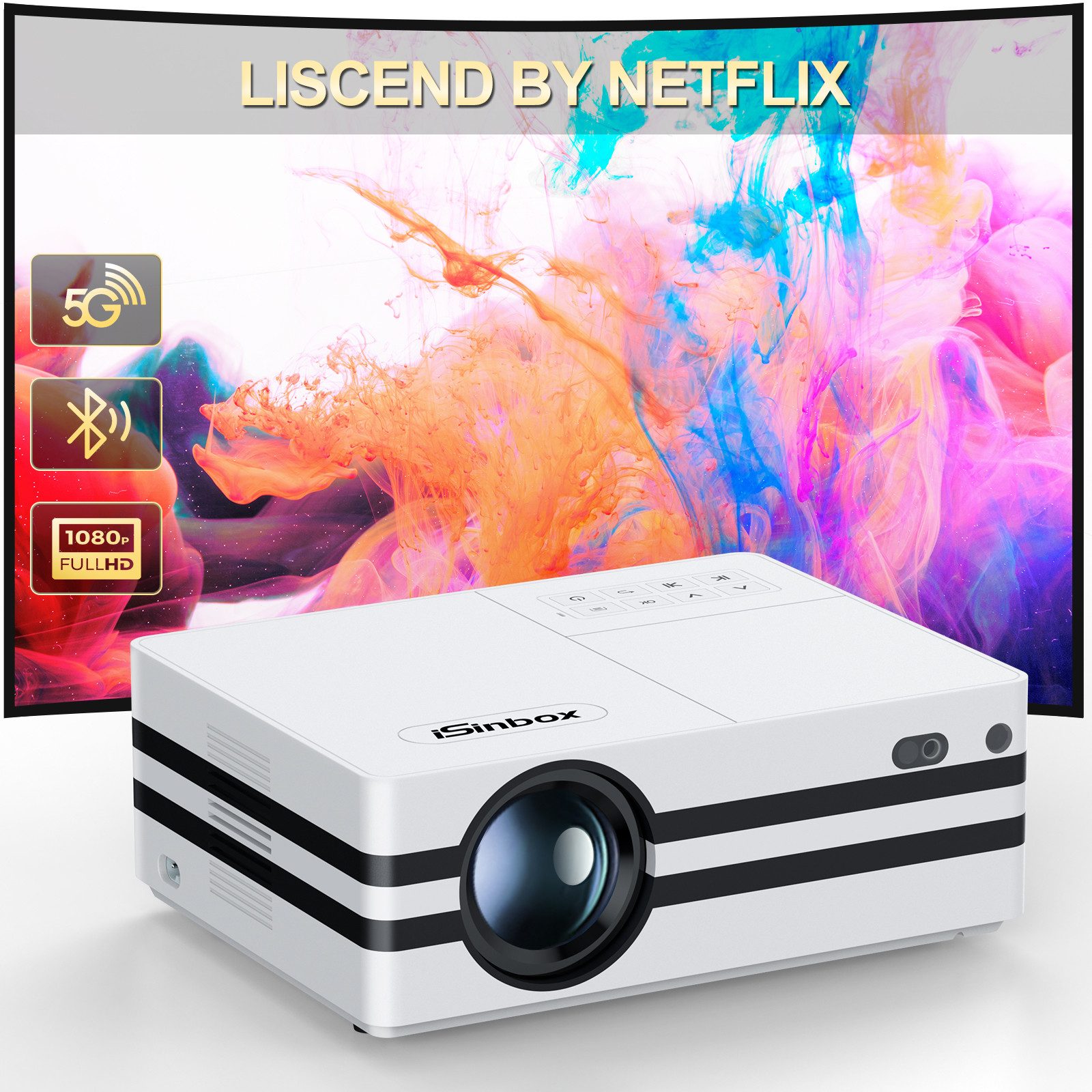 A30-C Nativer 1080P Full HD 5G WIFI Beamer mit Trapezkorrektur LCD-Beamer