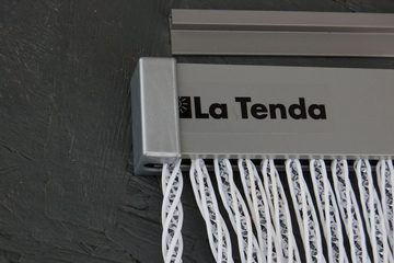 La Tenda Insektenschutz-Vorhang La Tenda LUCCA 3 XL Streifenvorhang weiß, 120 x 230 cm, PVC - Länge und Breite individuell kürzbar