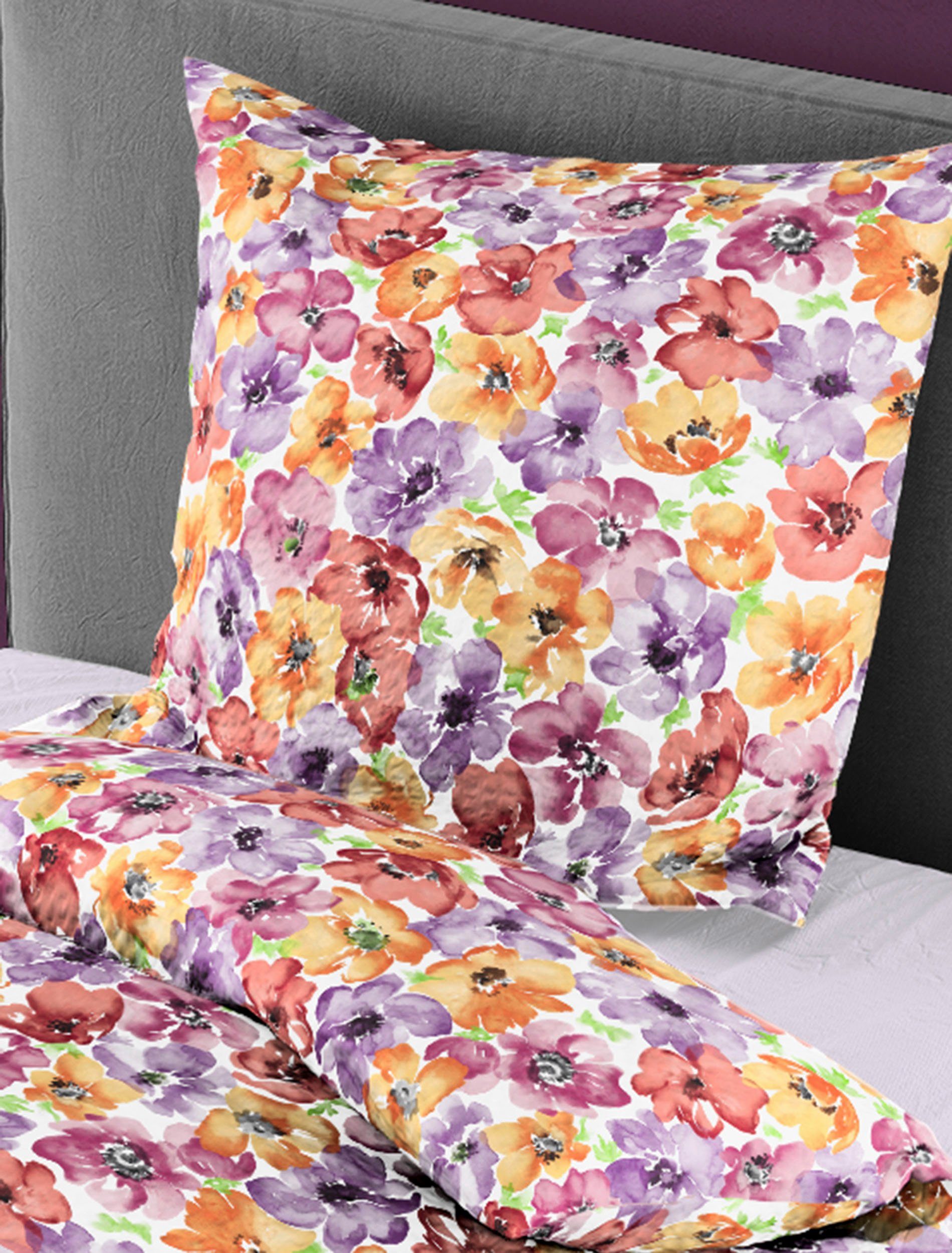 BIERBAUM Bettwäsche 3712, Seersucker, 2 teilig, Seersucker, 100 % Baumwolle, bügelfrei