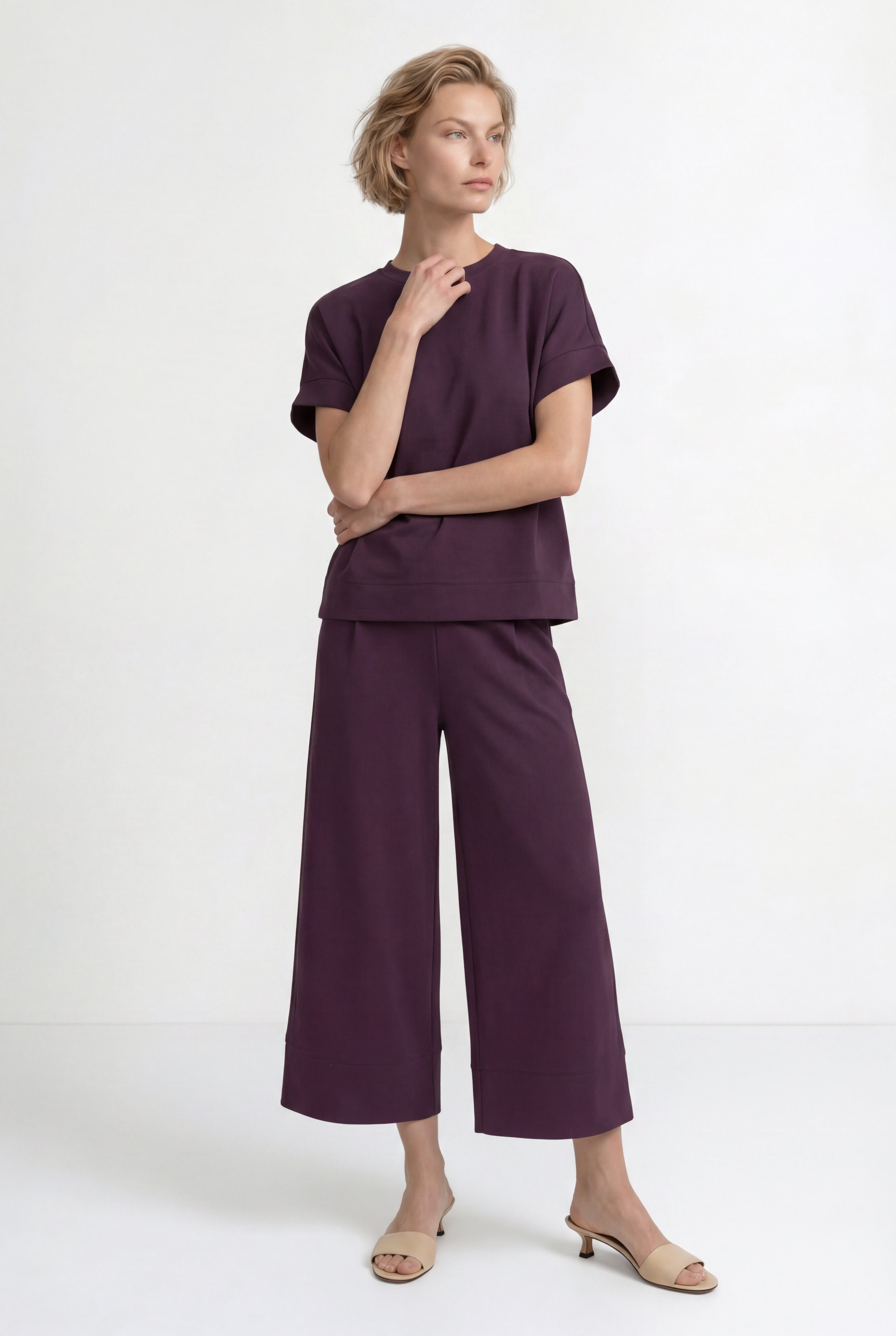 RICHROYAL Culotte 2409 T Peach Culotte aus fester, gepeachter Qualität