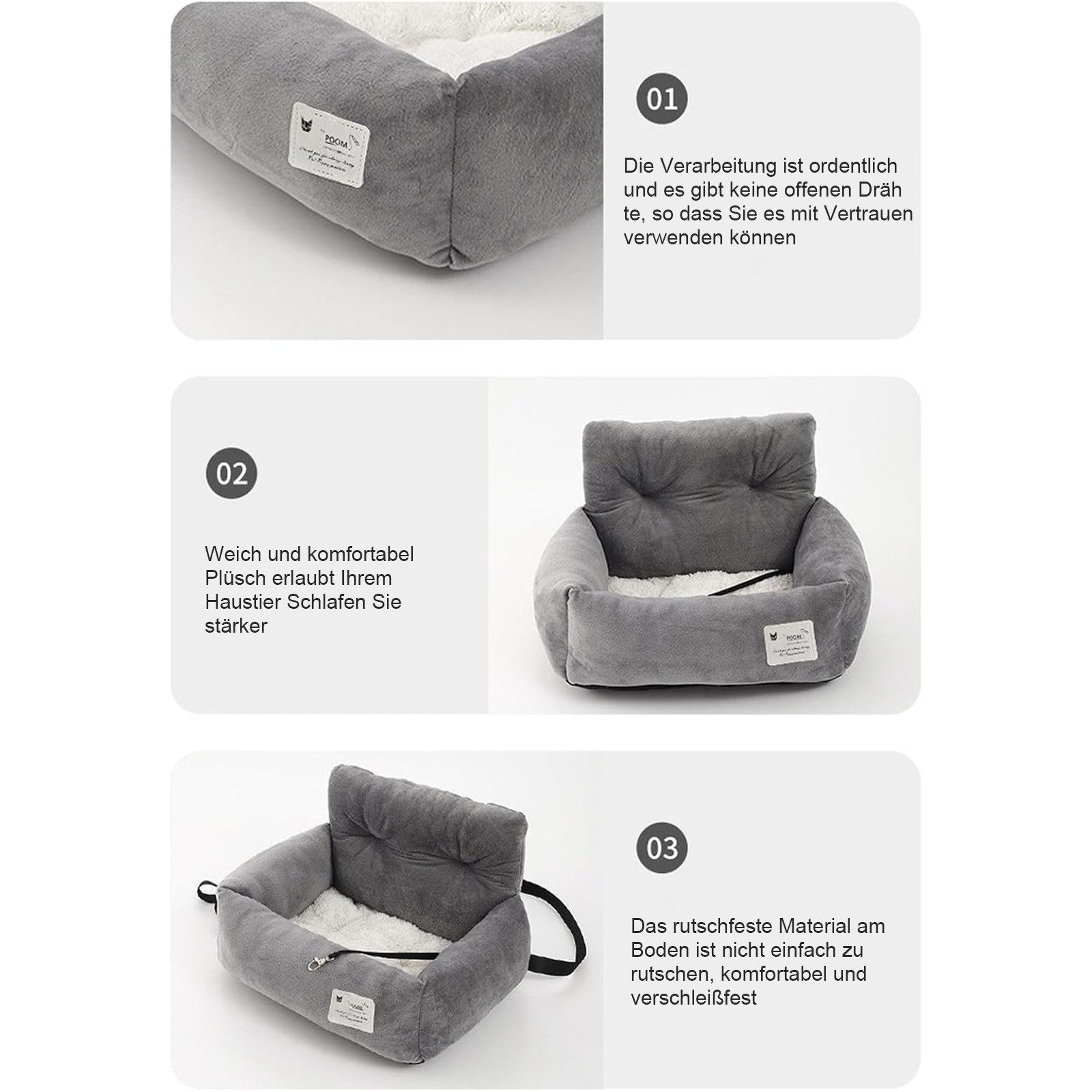 REDOM Hunde-Autositz Hundeautositz Haustierkorb Haustier-Autositz, Polyeste günstig online kaufen