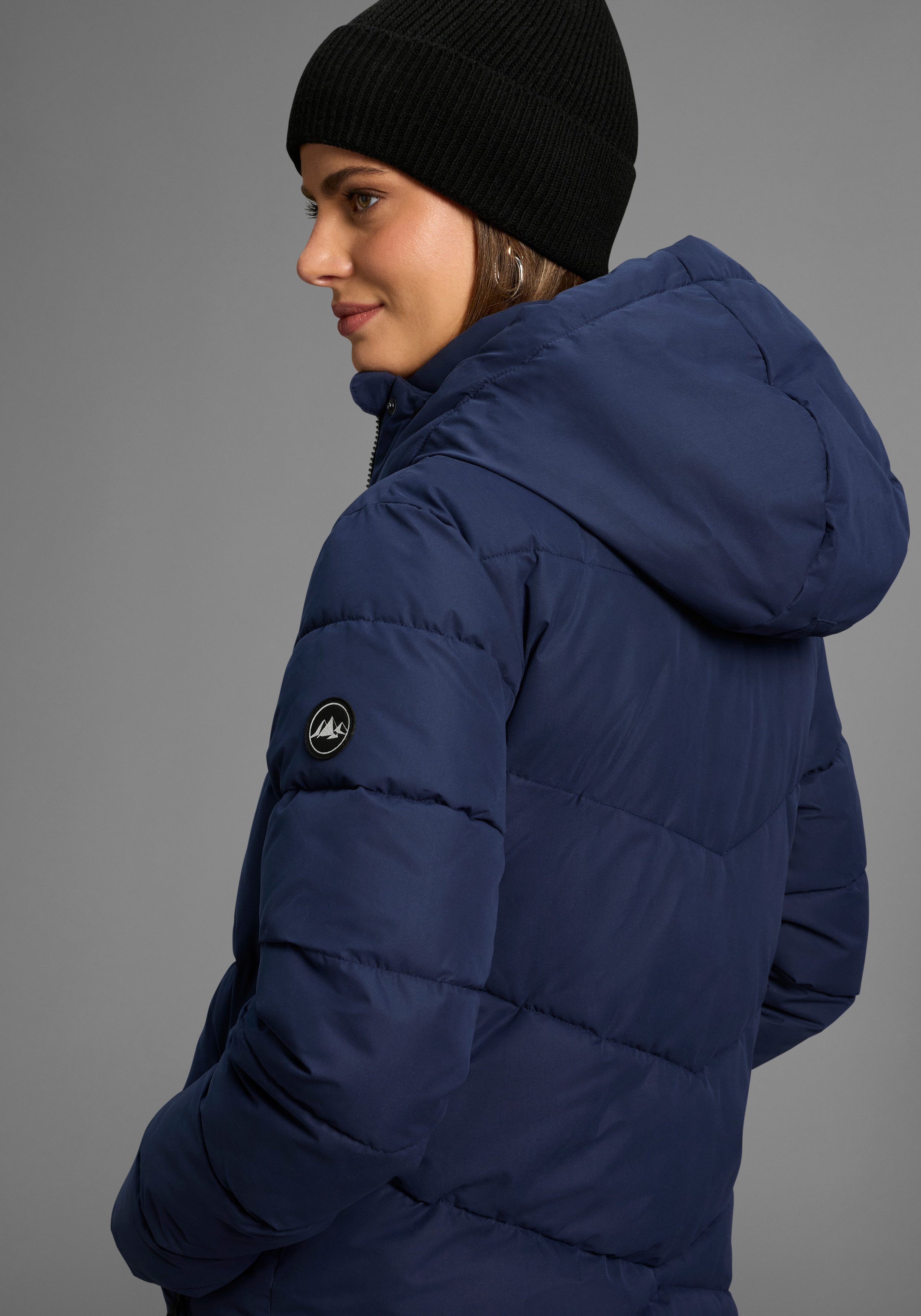 Polarino Steppmantel aus wasserdichtem & windabweisenden Obermaterial, oversize Form