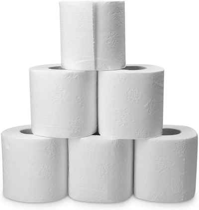 HMH Toilettenpapier 96 Rollen Toilettenpapier 3-lagig Klopapier WC-Papier Papierhandtücher Papier (96-St)