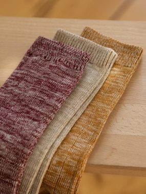 FUXBAU Socken Socken meliert GOTS, Biobaumwolle, Made in Portugal